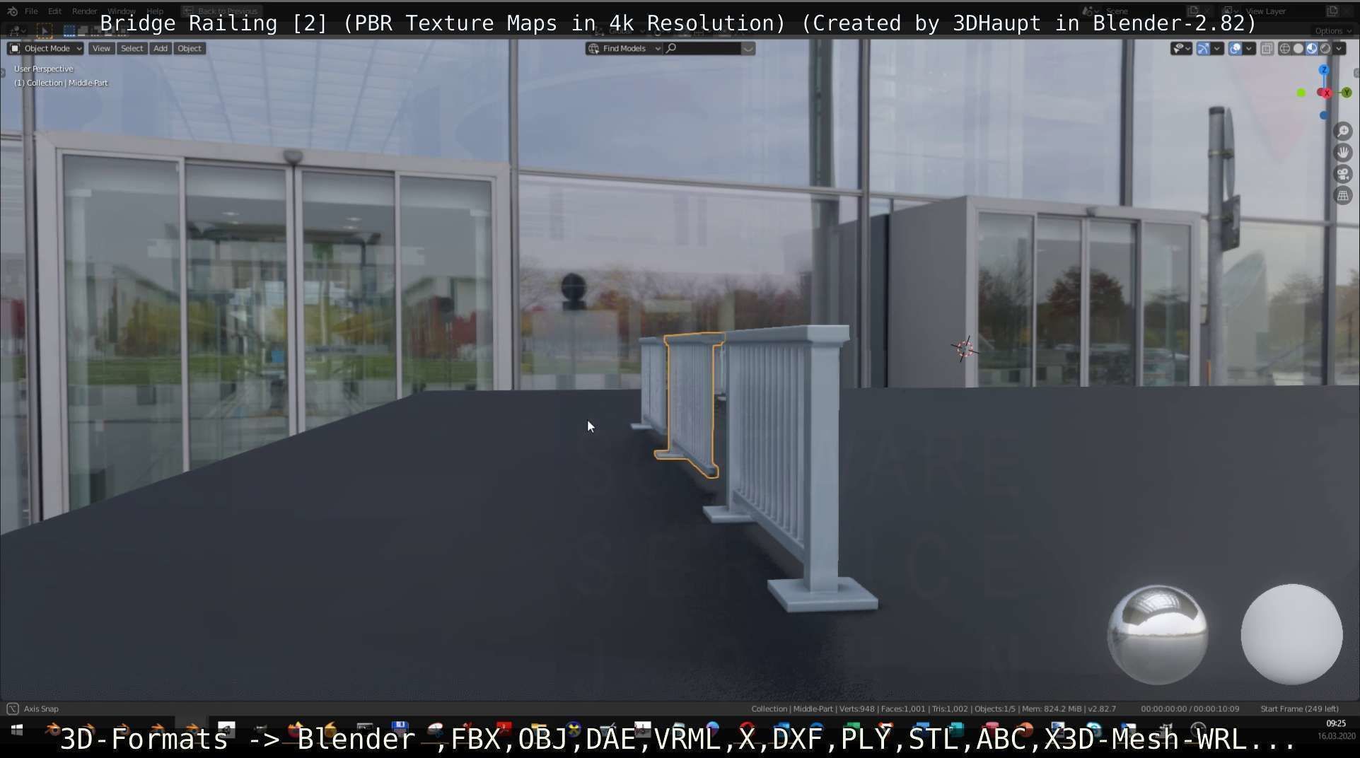 Bridge Railing Components 2 Low-poly 3D model_52