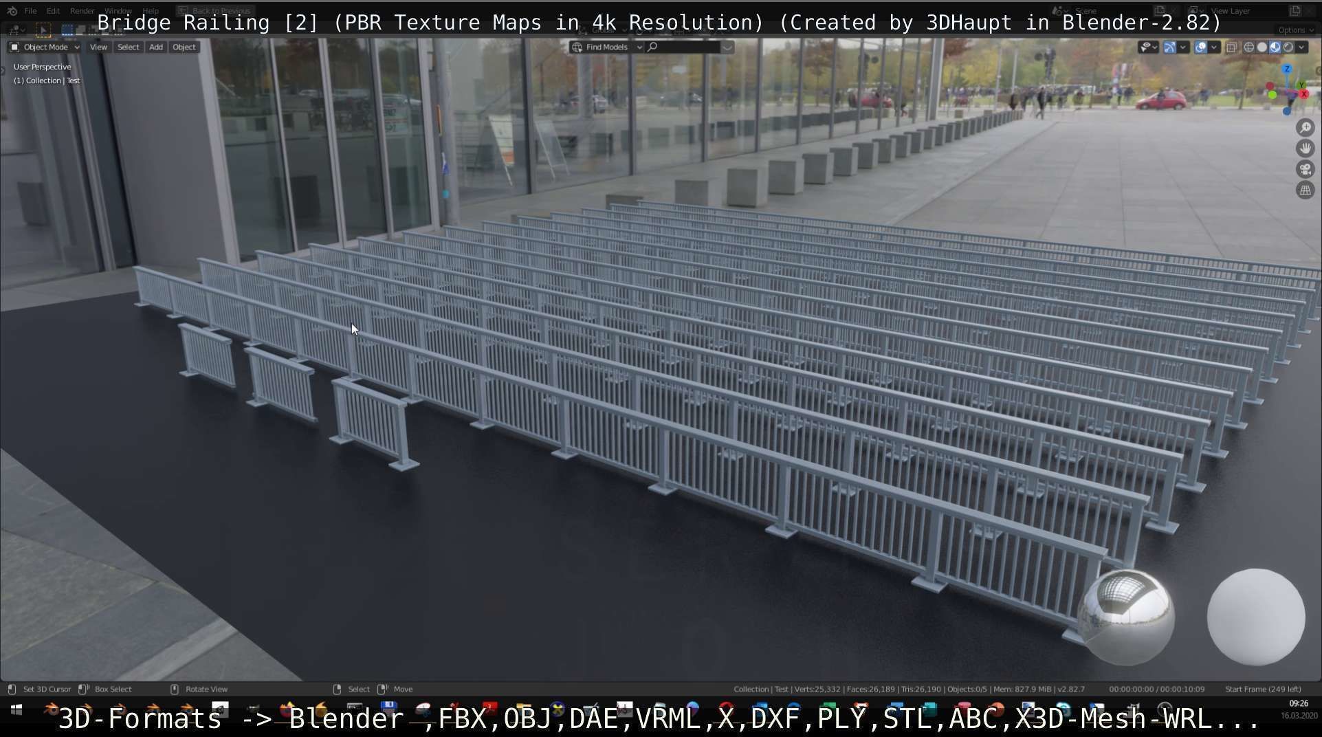 Bridge Railing Components 2 Low-poly 3D model_138