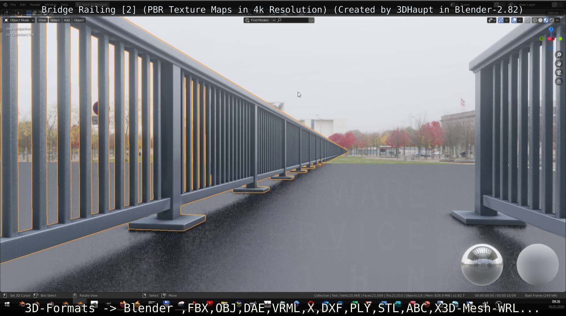 Bridge Railing Components 2 Low-poly 3D model_88