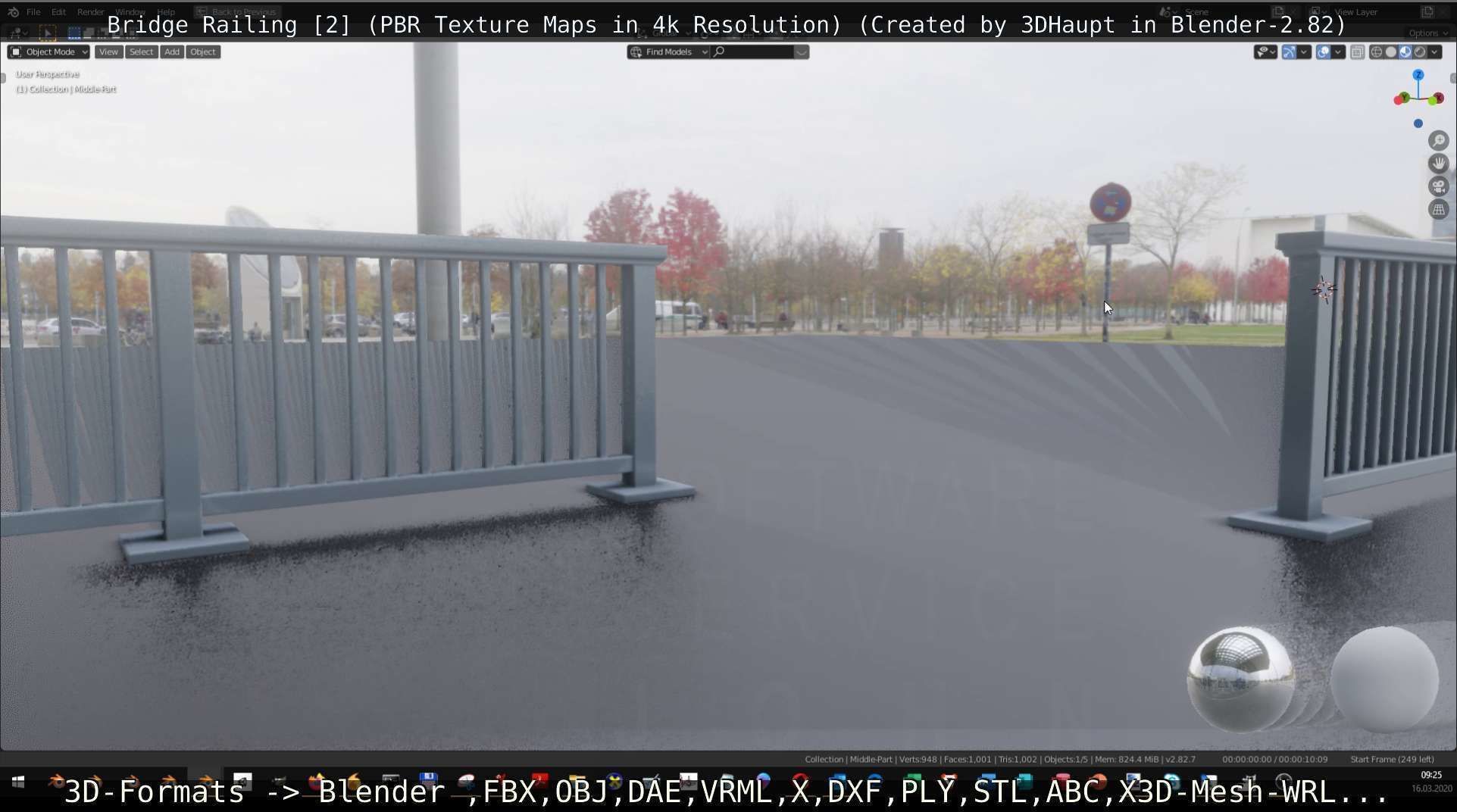 Bridge Railing Components 2 Low-poly 3D model_56