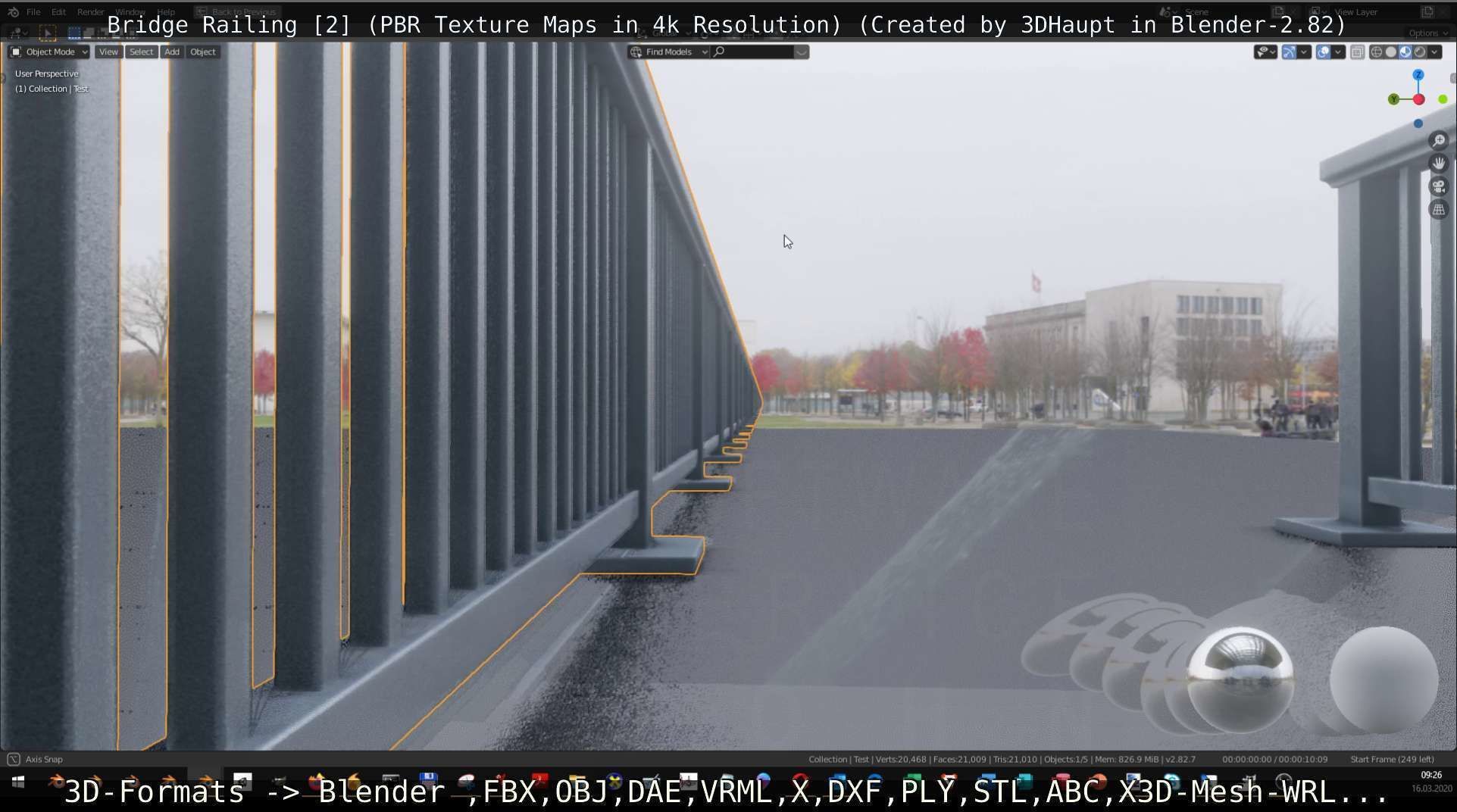 Bridge Railing Components 2 Low-poly 3D model_6