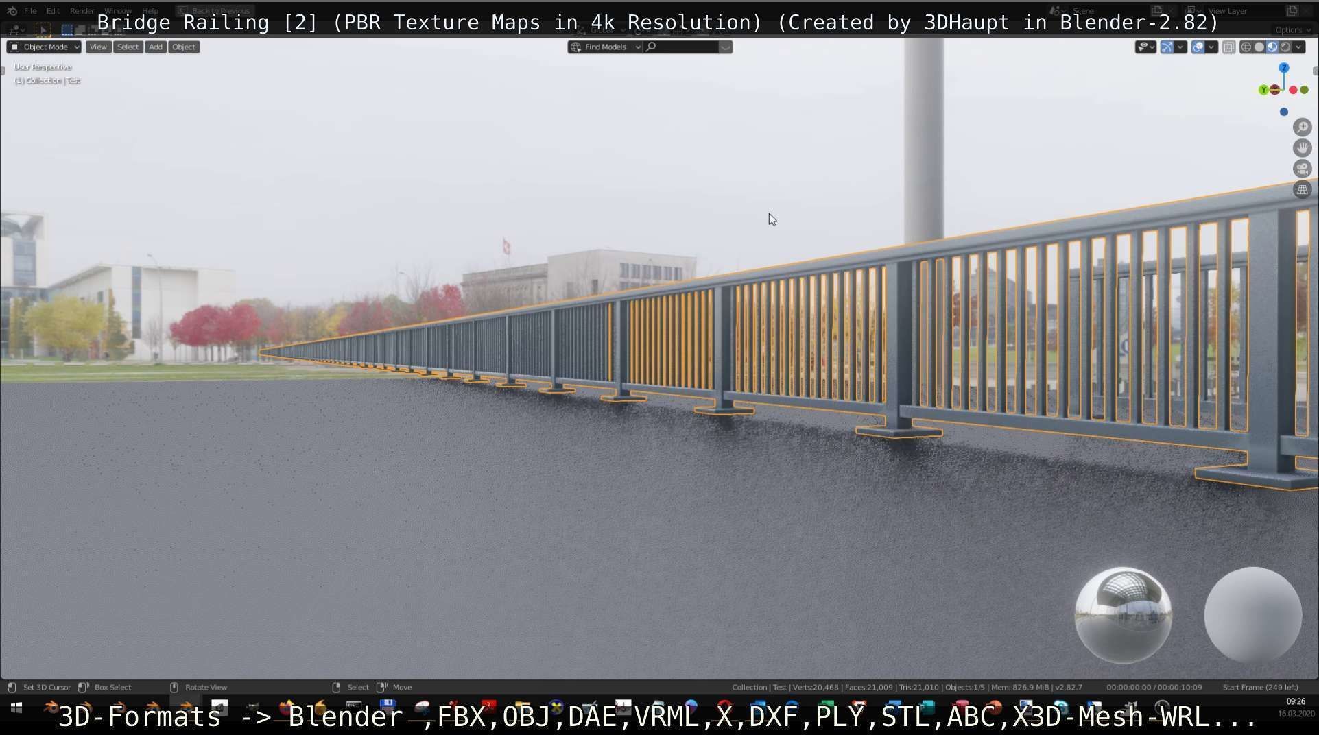 Bridge Railing Components 2 Low-poly 3D model_28