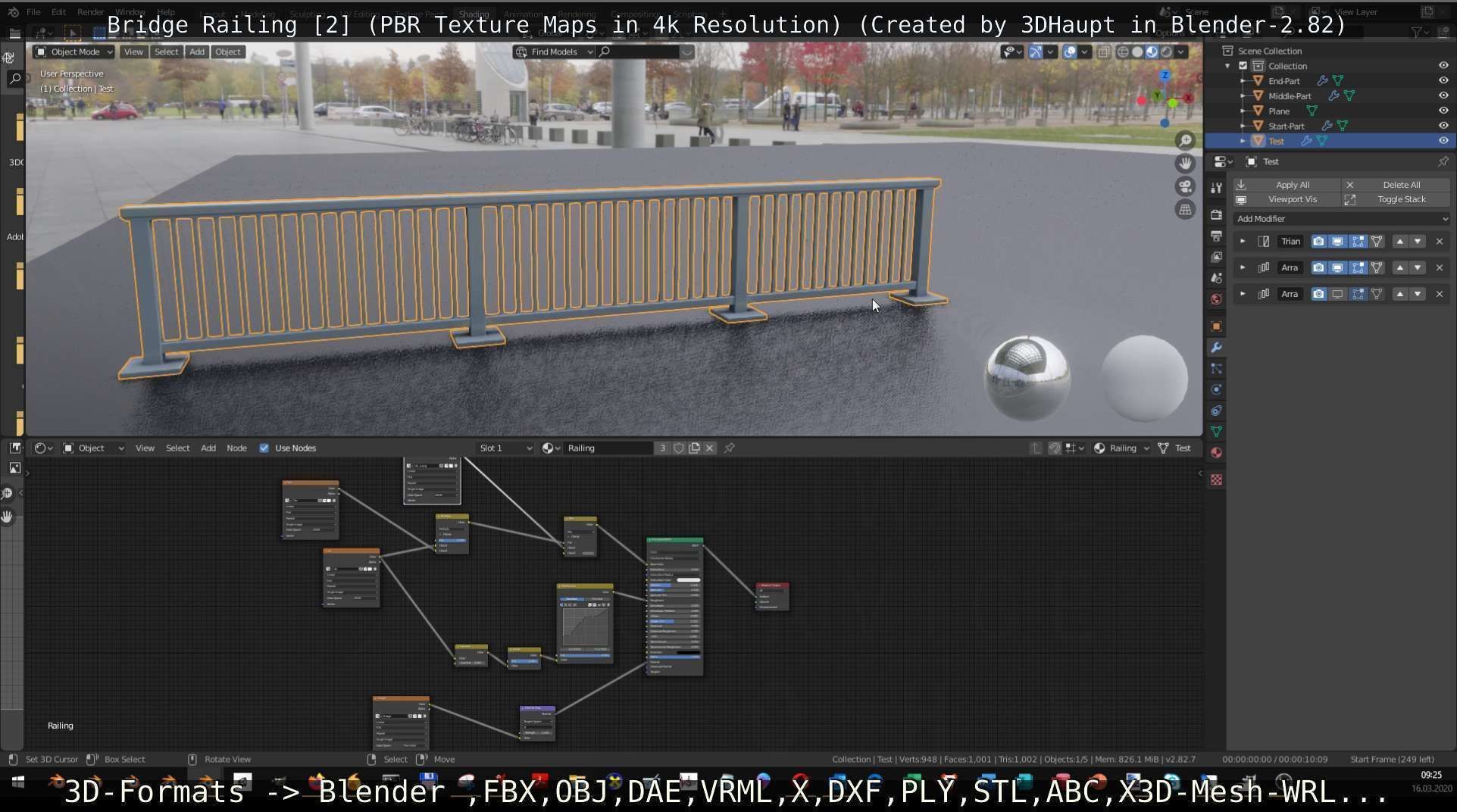 Bridge Railing Components 2 Low-poly 3D model_113