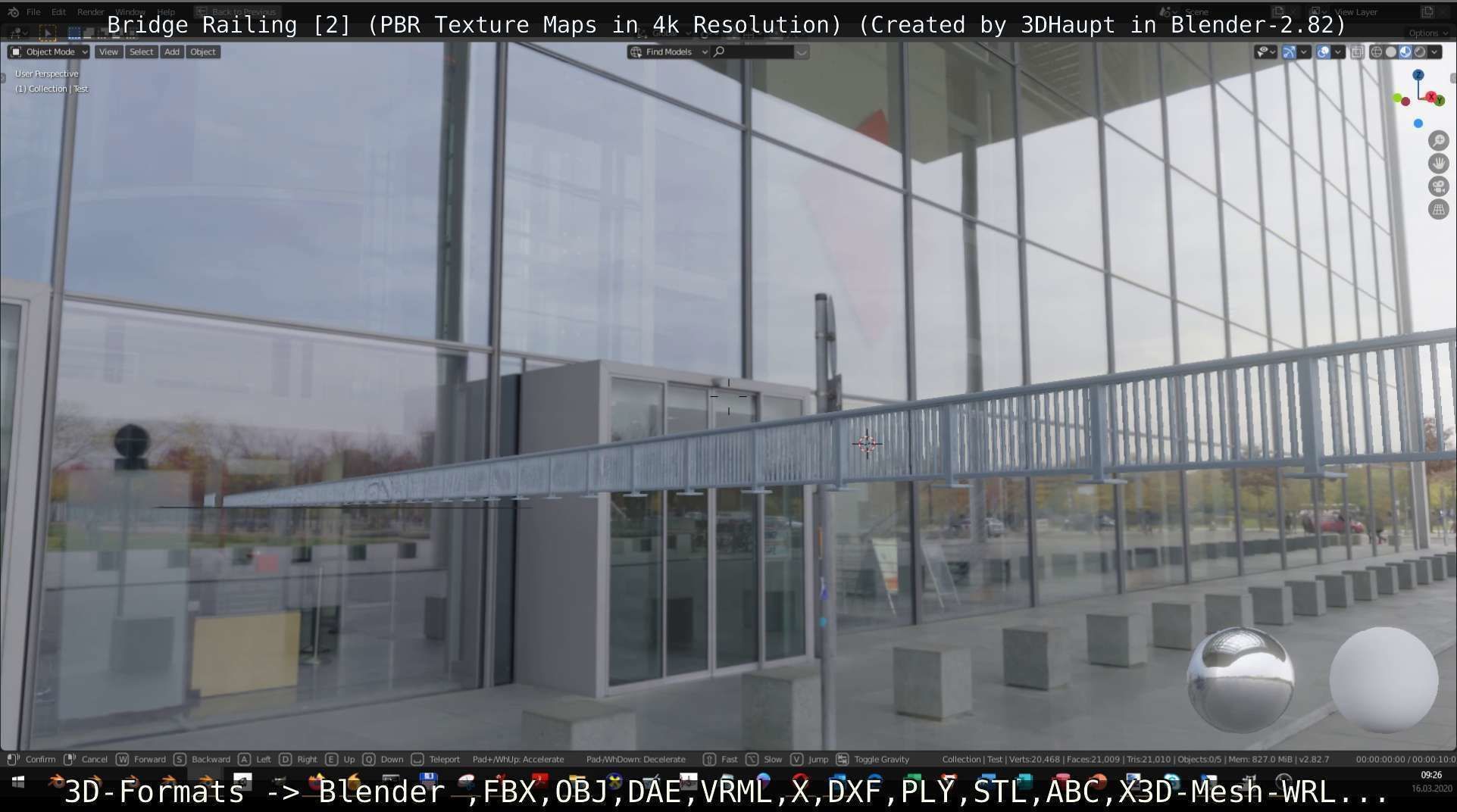 Bridge Railing Components 2 Low-poly 3D model_108