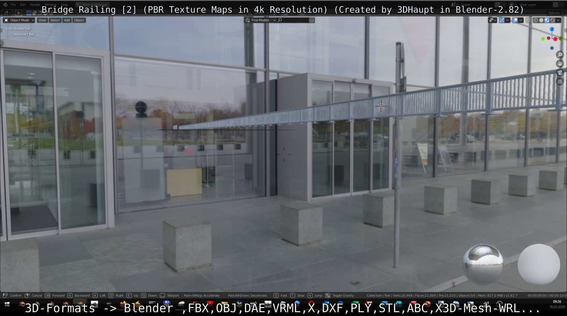 Bridge Railing Components 2 Low-poly 3D model_107