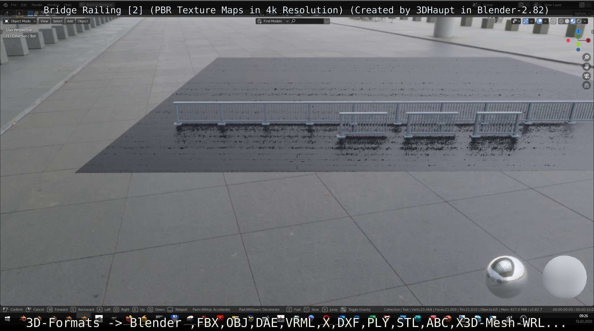 Bridge Railing Components 2 Low-poly 3D model_35