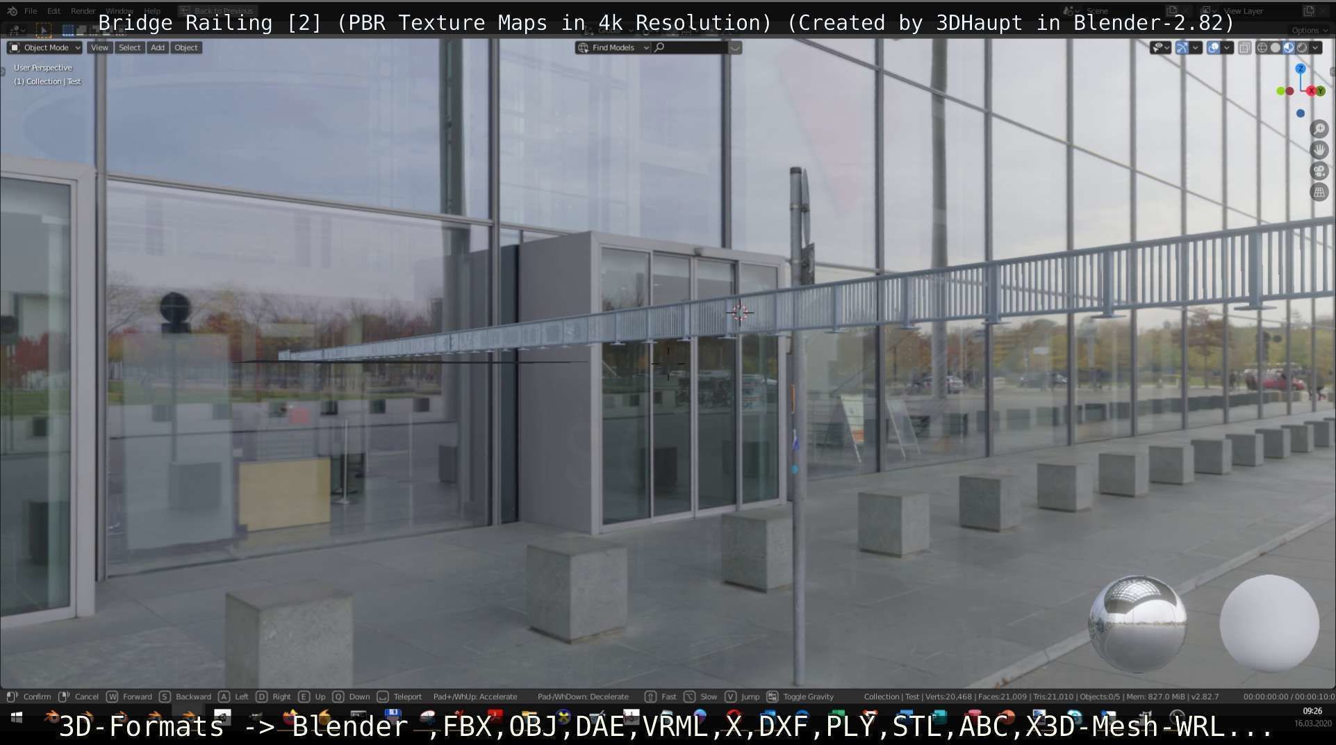 Bridge Railing Components 2 Low-poly 3D model_97