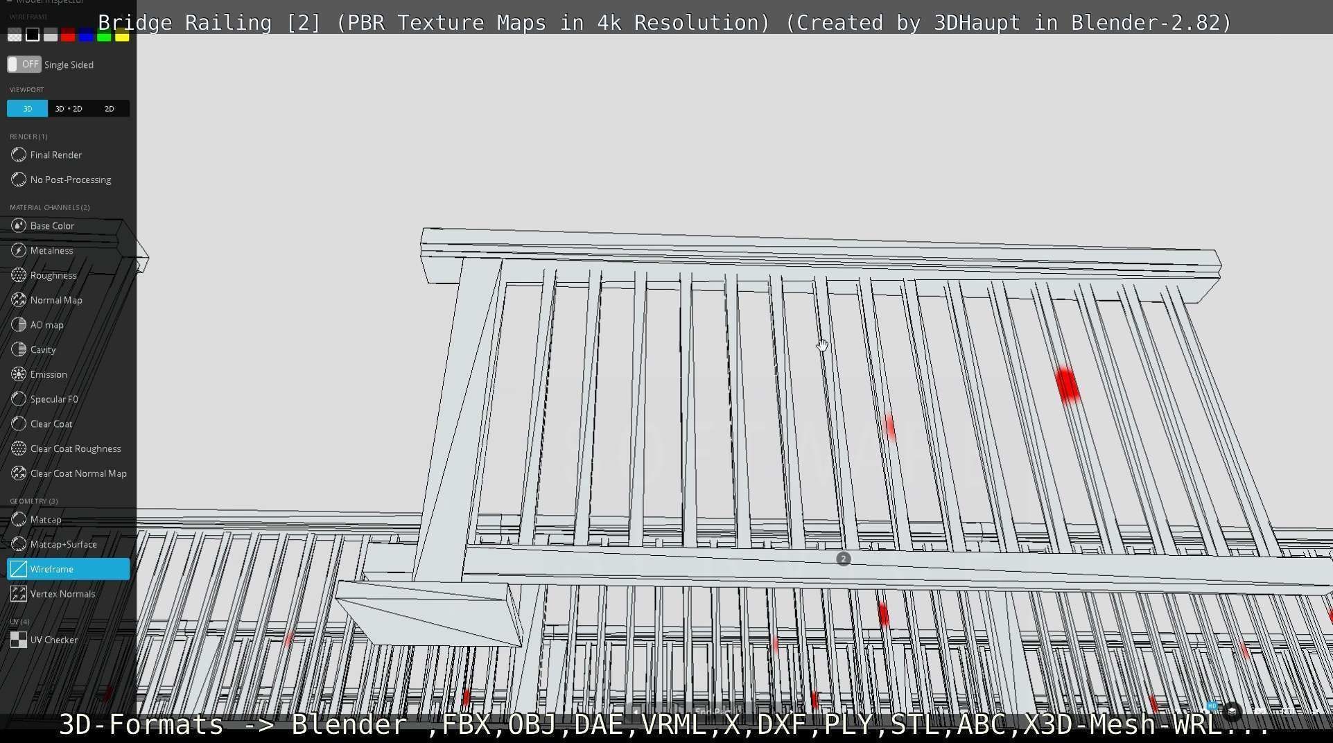 Bridge Railing Components 2 Low-poly 3D model_51