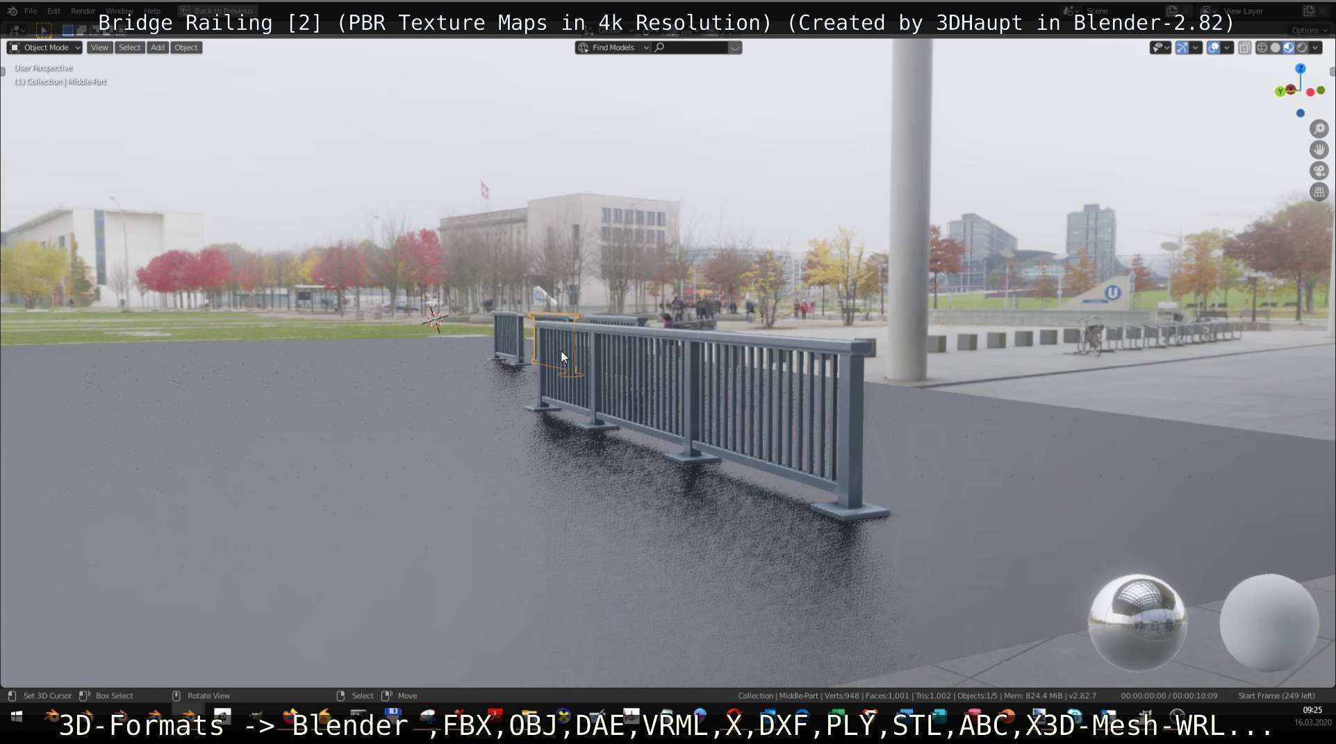 Bridge Railing Components 2 Low-poly 3D model_96