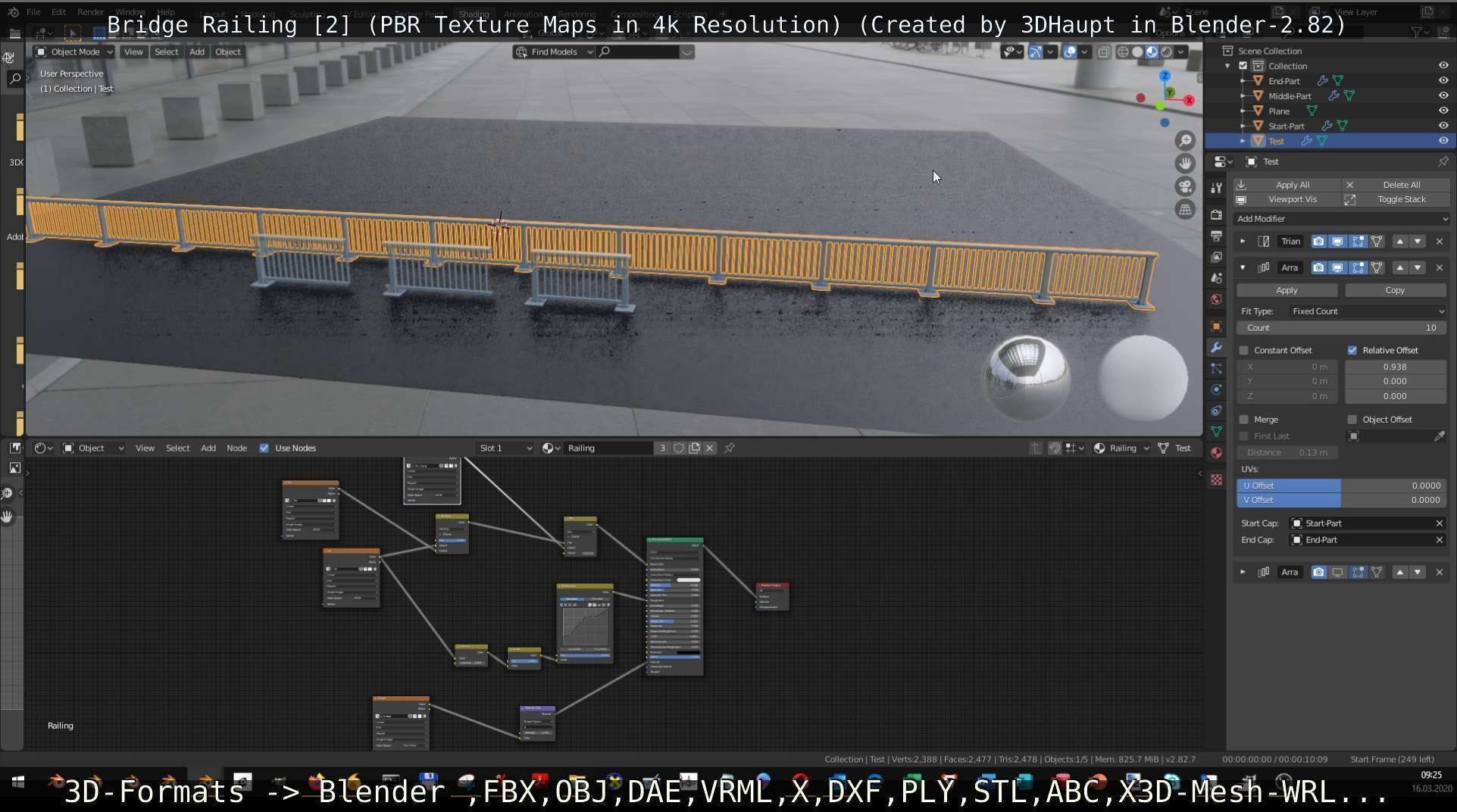 Bridge Railing Components 2 Low-poly 3D model_145