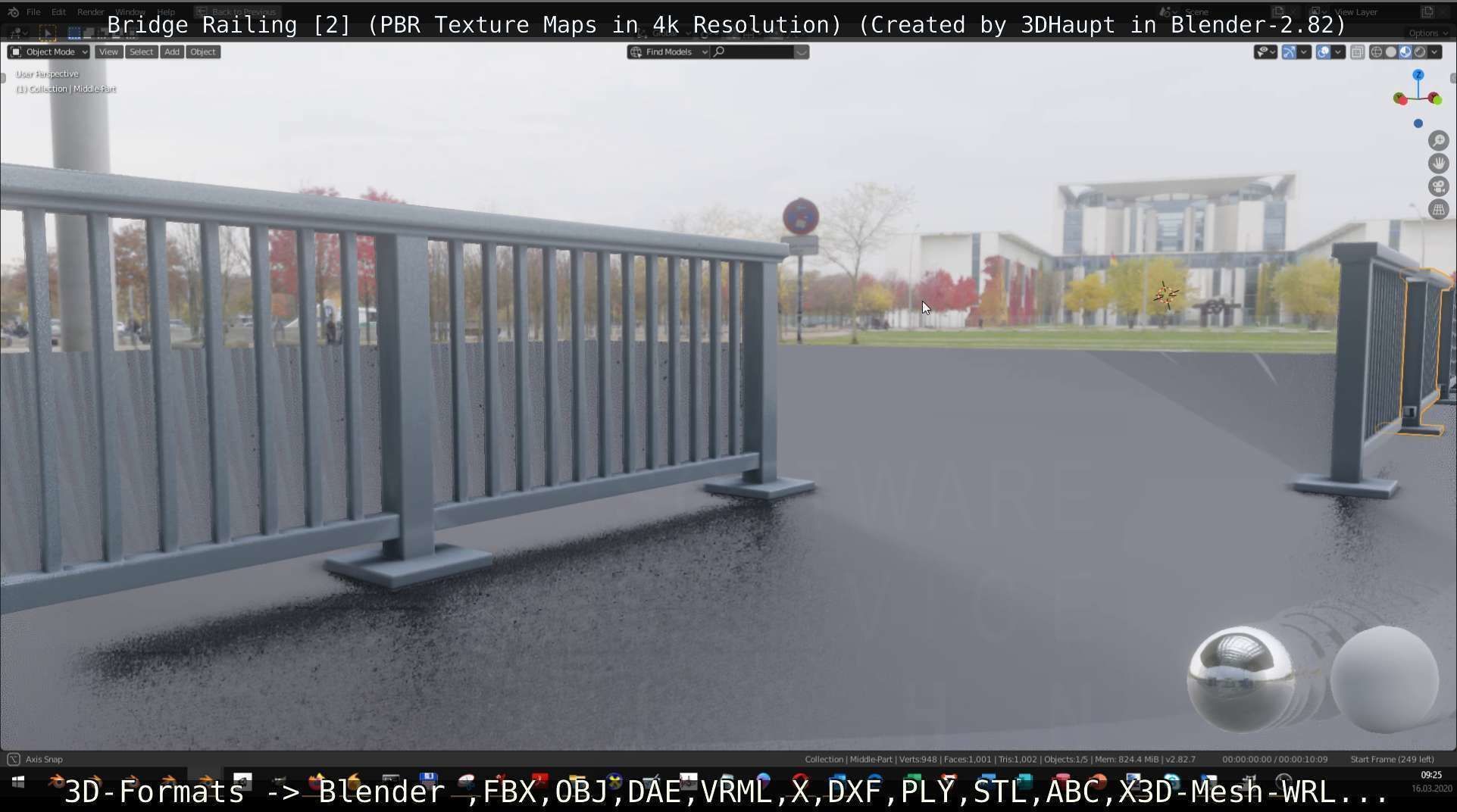 Bridge Railing Components 2 Low-poly 3D model_55