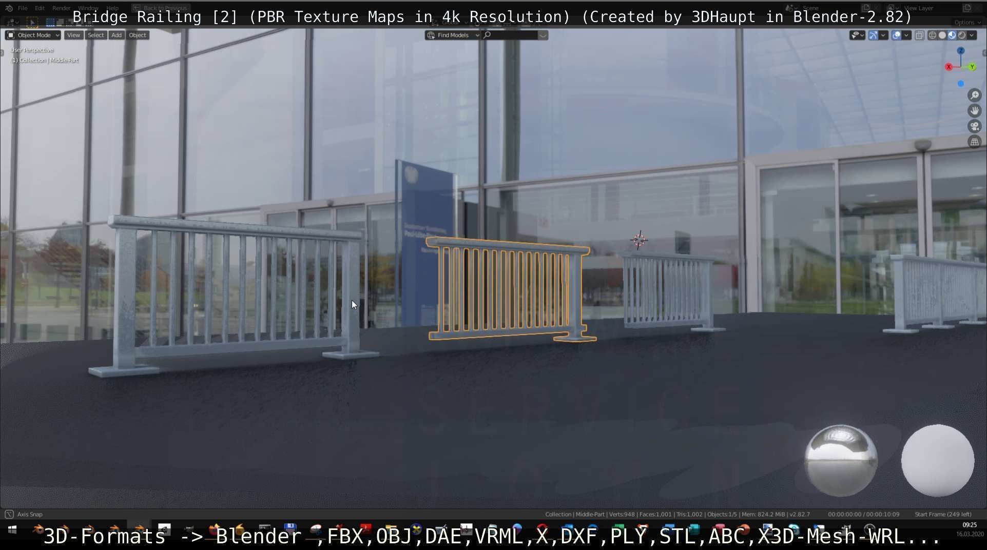 Bridge Railing Components 2 Low-poly 3D model_41