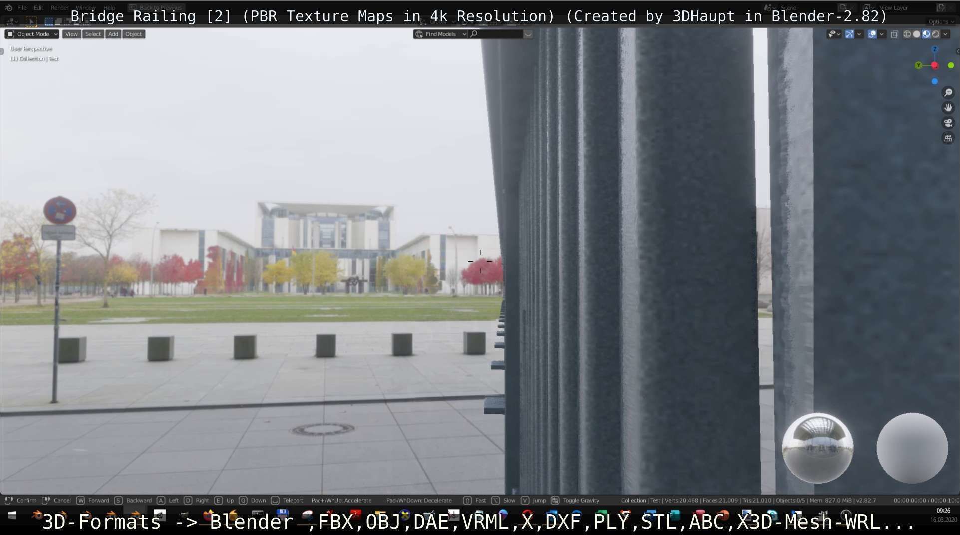 Bridge Railing Components 2 Low-poly 3D model_105