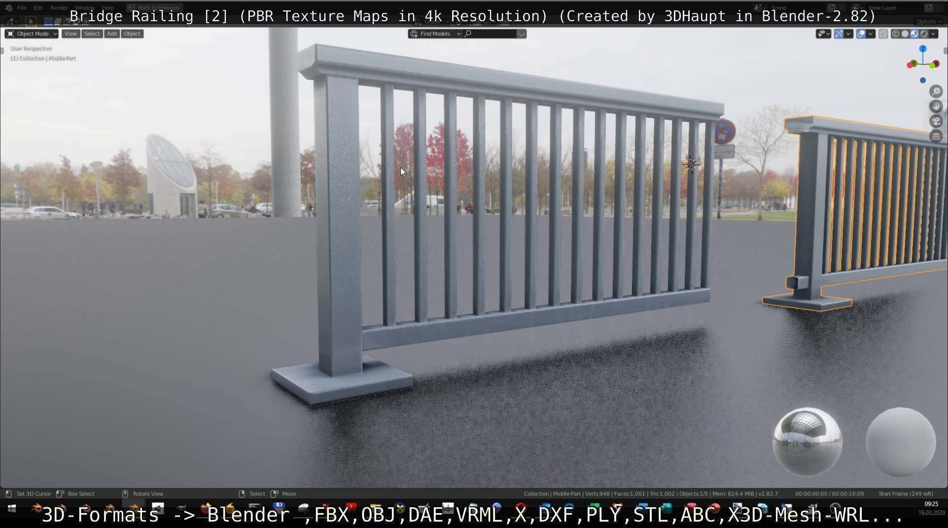 Bridge Railing Components 2 Low-poly 3D model_75