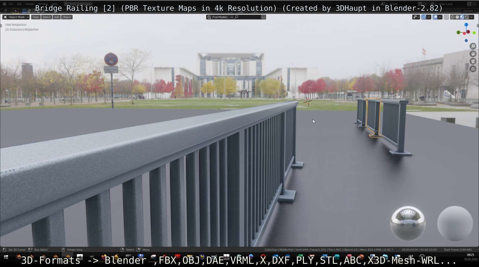 Bridge Railing Components 2 Low-poly 3D model_92