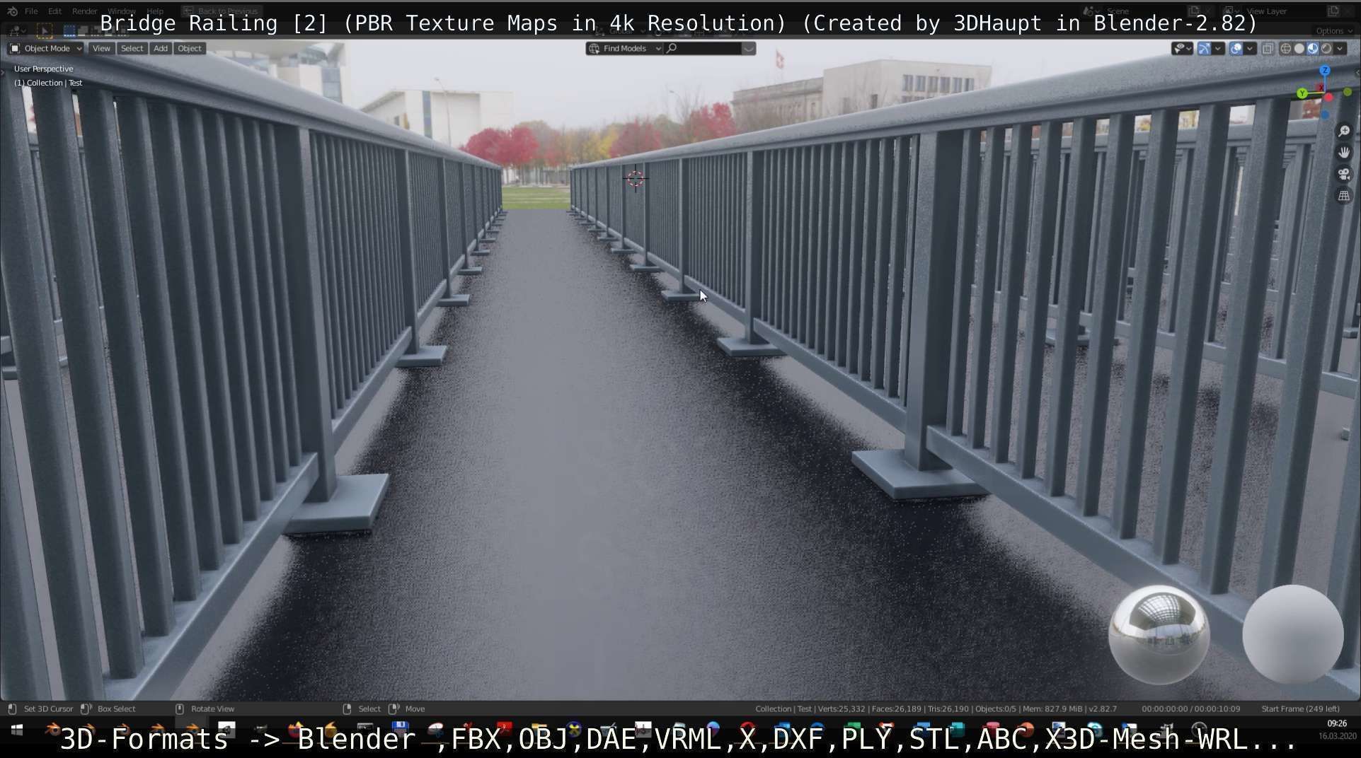 Bridge Railing Components 2 Low-poly 3D model_15