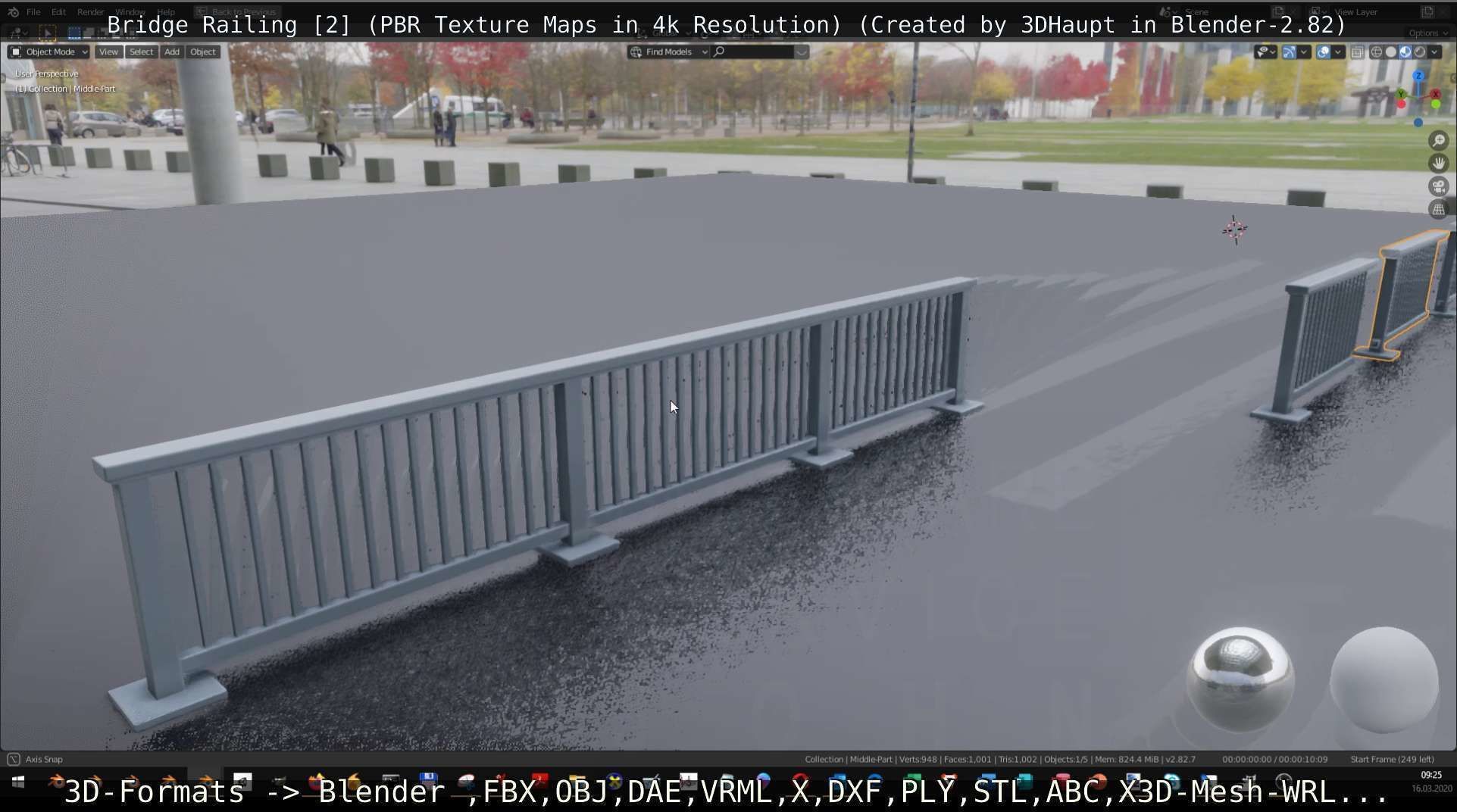 Bridge Railing Components 2 Low-poly 3D model_23