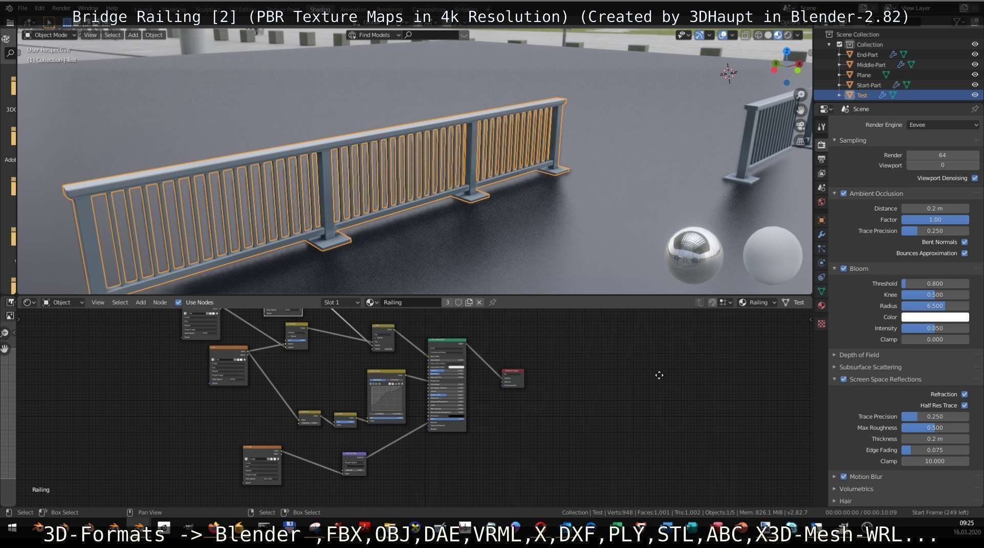 Bridge Railing Components 2 Low-poly 3D model_102