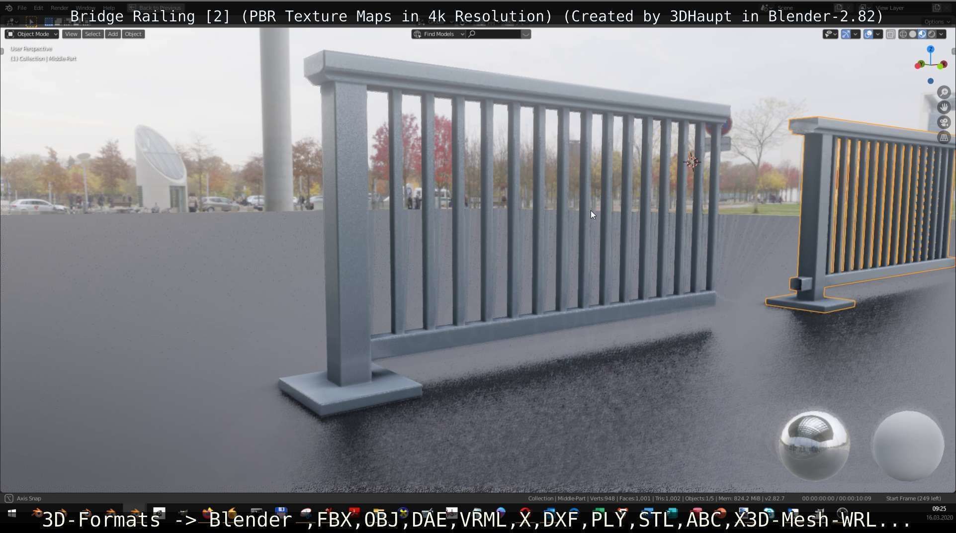 Bridge Railing Components 2 Low-poly 3D model_57