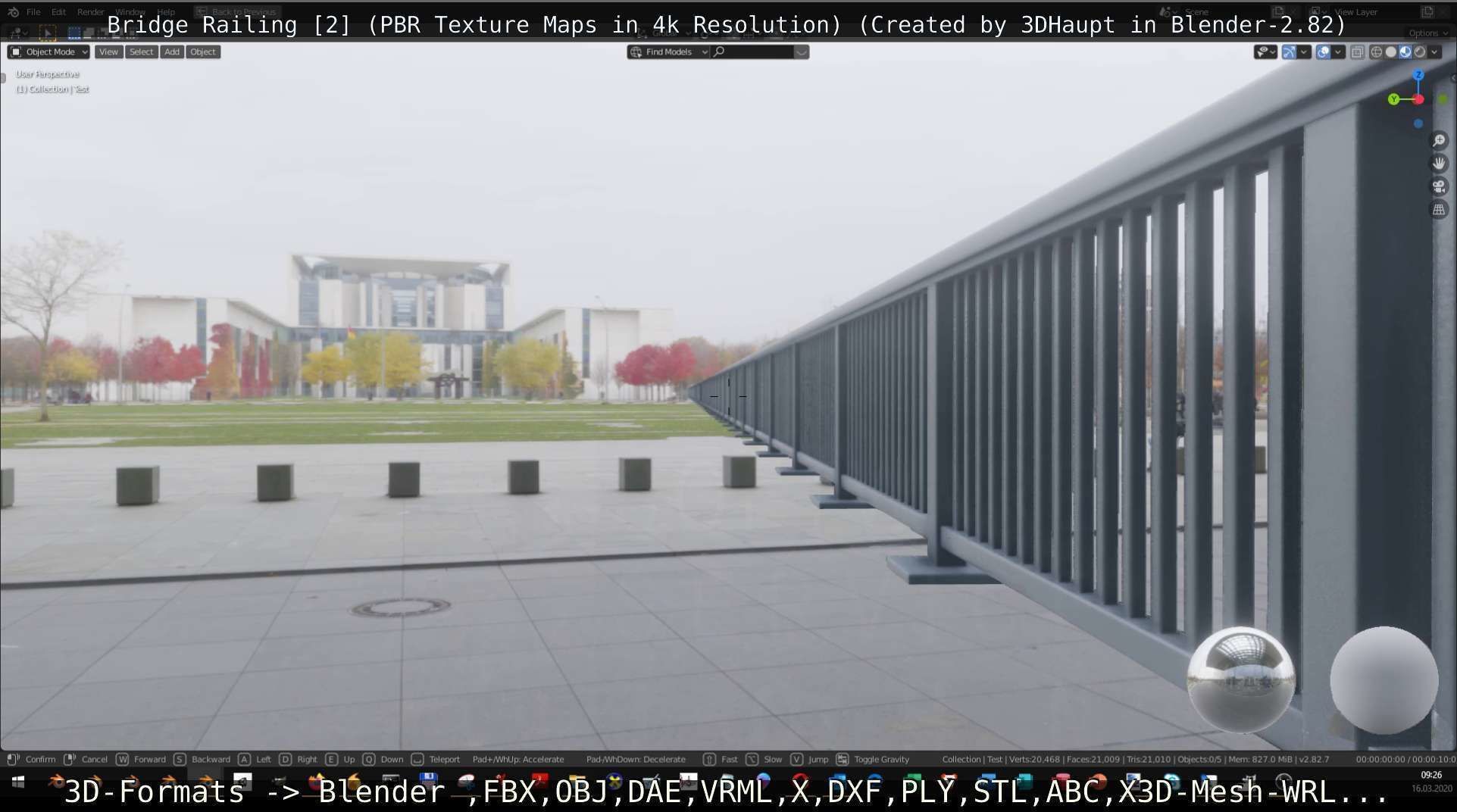 Bridge Railing Components 2 Low-poly 3D model_112