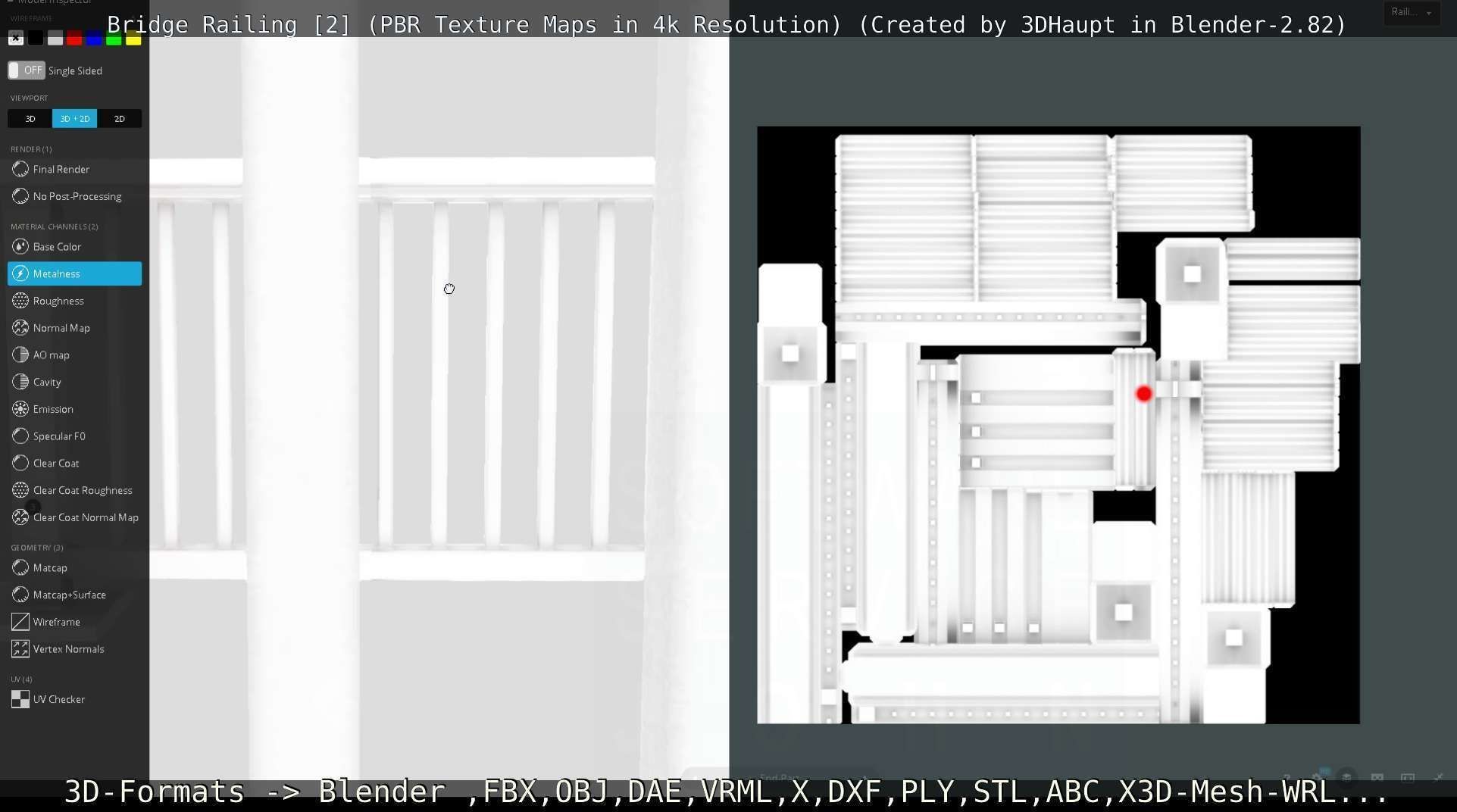 Bridge Railing Components 2 Low-poly 3D model_148