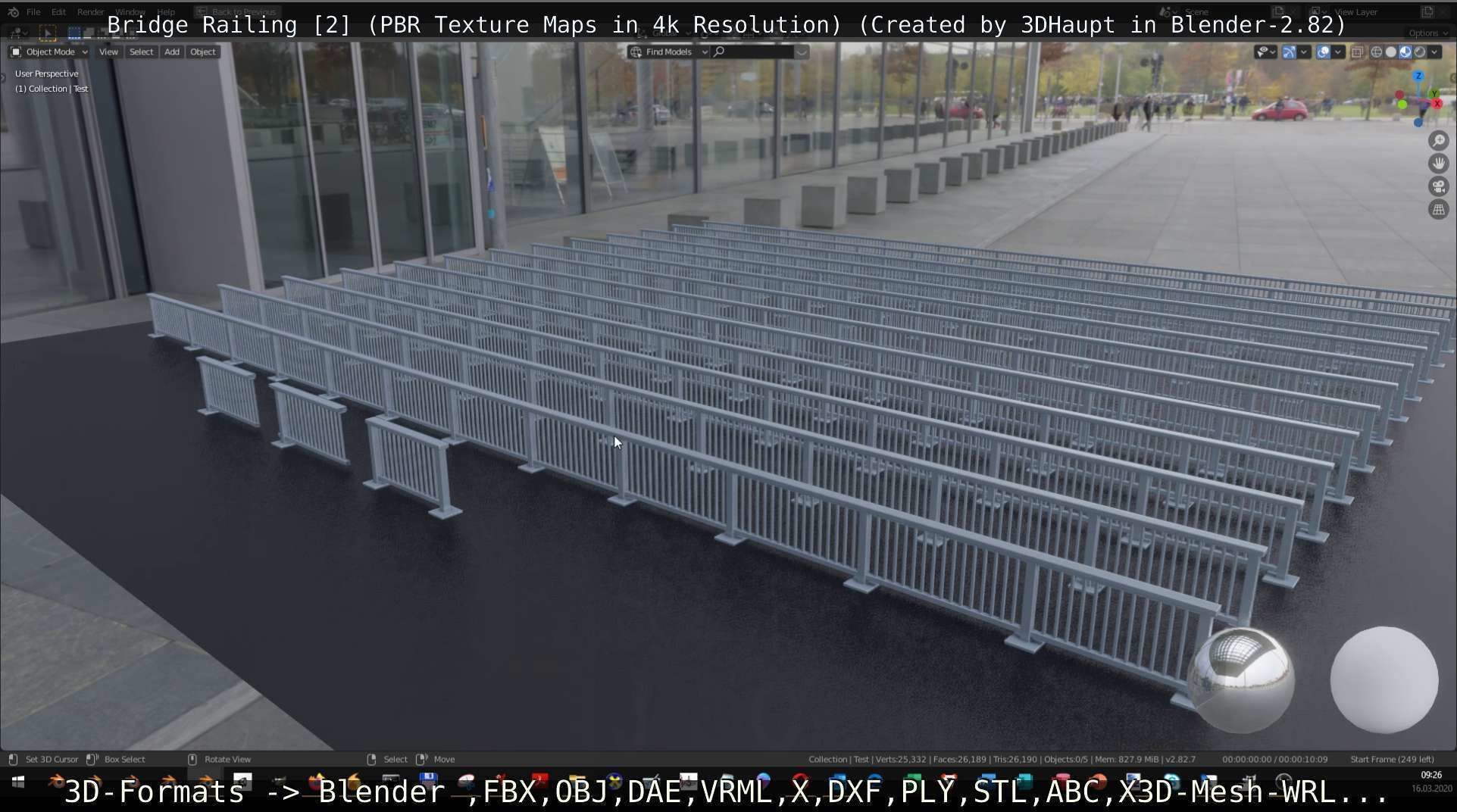 Bridge Railing Components 2 Low-poly 3D model_19