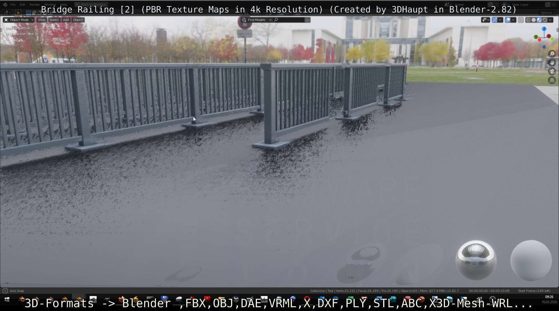 Bridge Railing Components 2 Low-poly 3D model_142