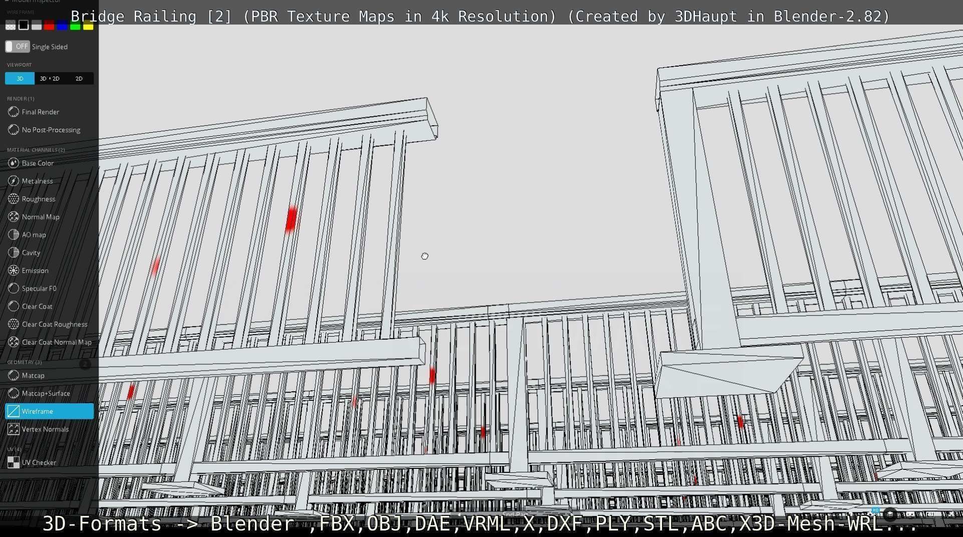 Bridge Railing Components 2 Low-poly 3D model_58