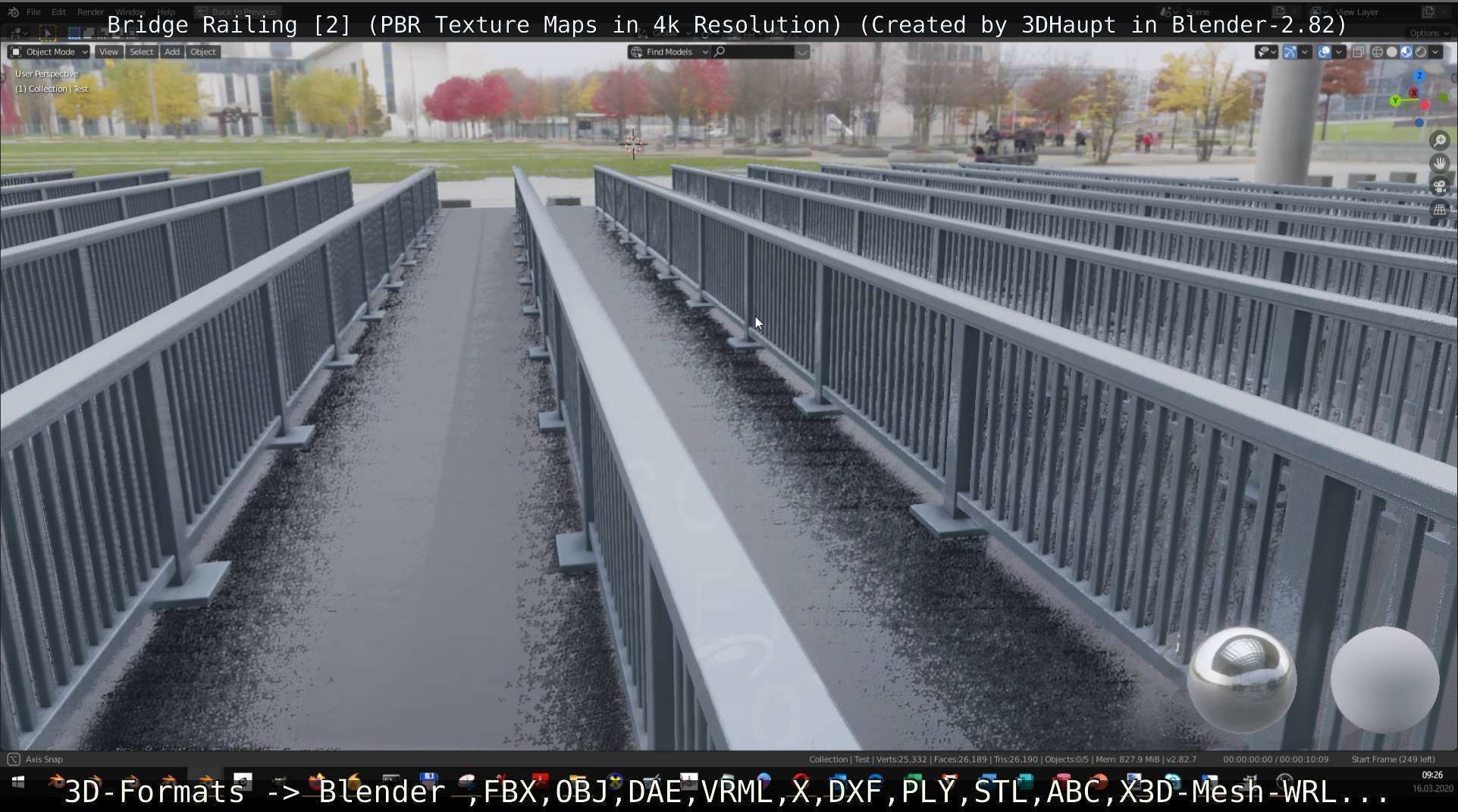 Bridge Railing Components 2 Low-poly 3D model_2