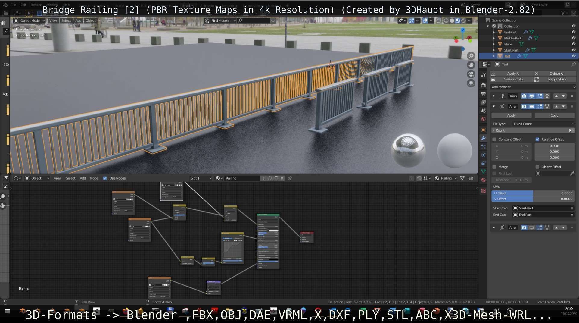 Bridge Railing Components 2 Low-poly 3D model_143