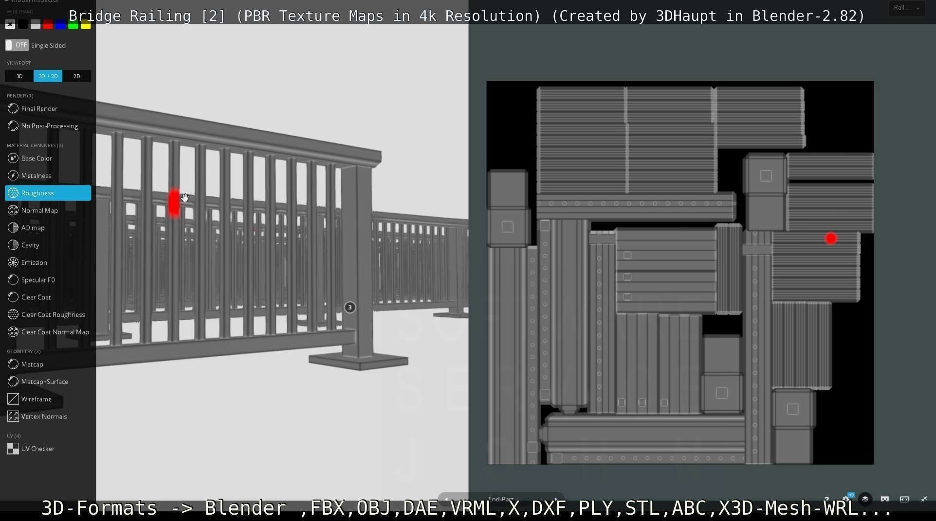 Bridge Railing Components 2 Low-poly 3D model_149