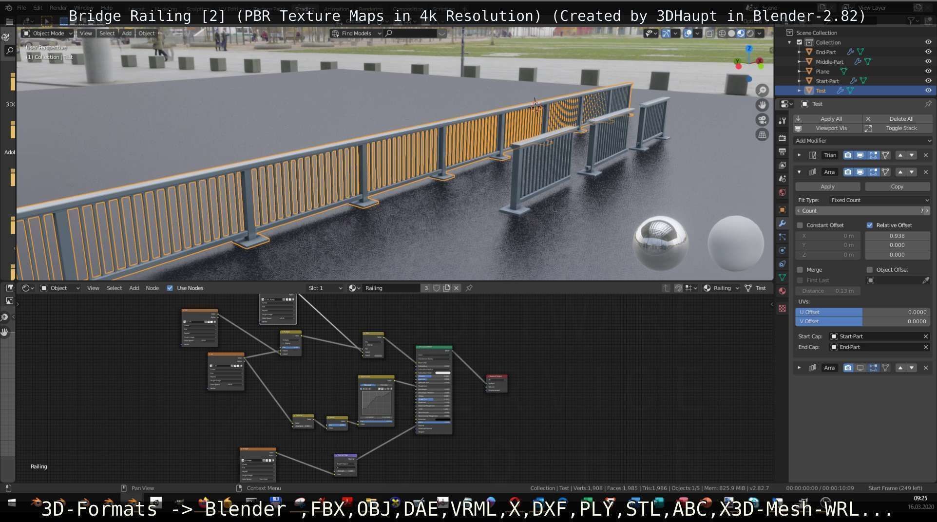 Bridge Railing Components 2 Low-poly 3D model_134