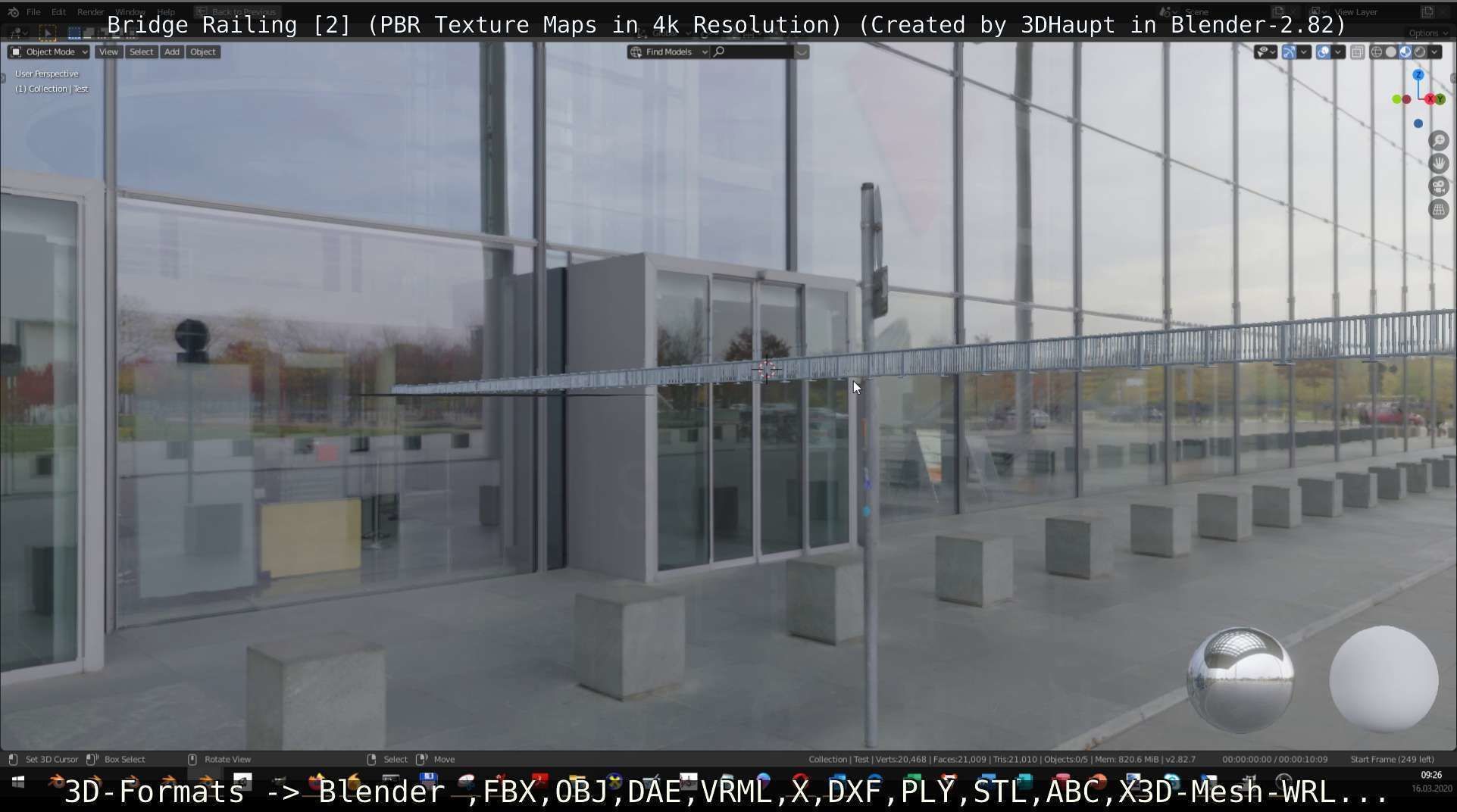 Bridge Railing Components 2 Low-poly 3D model_94