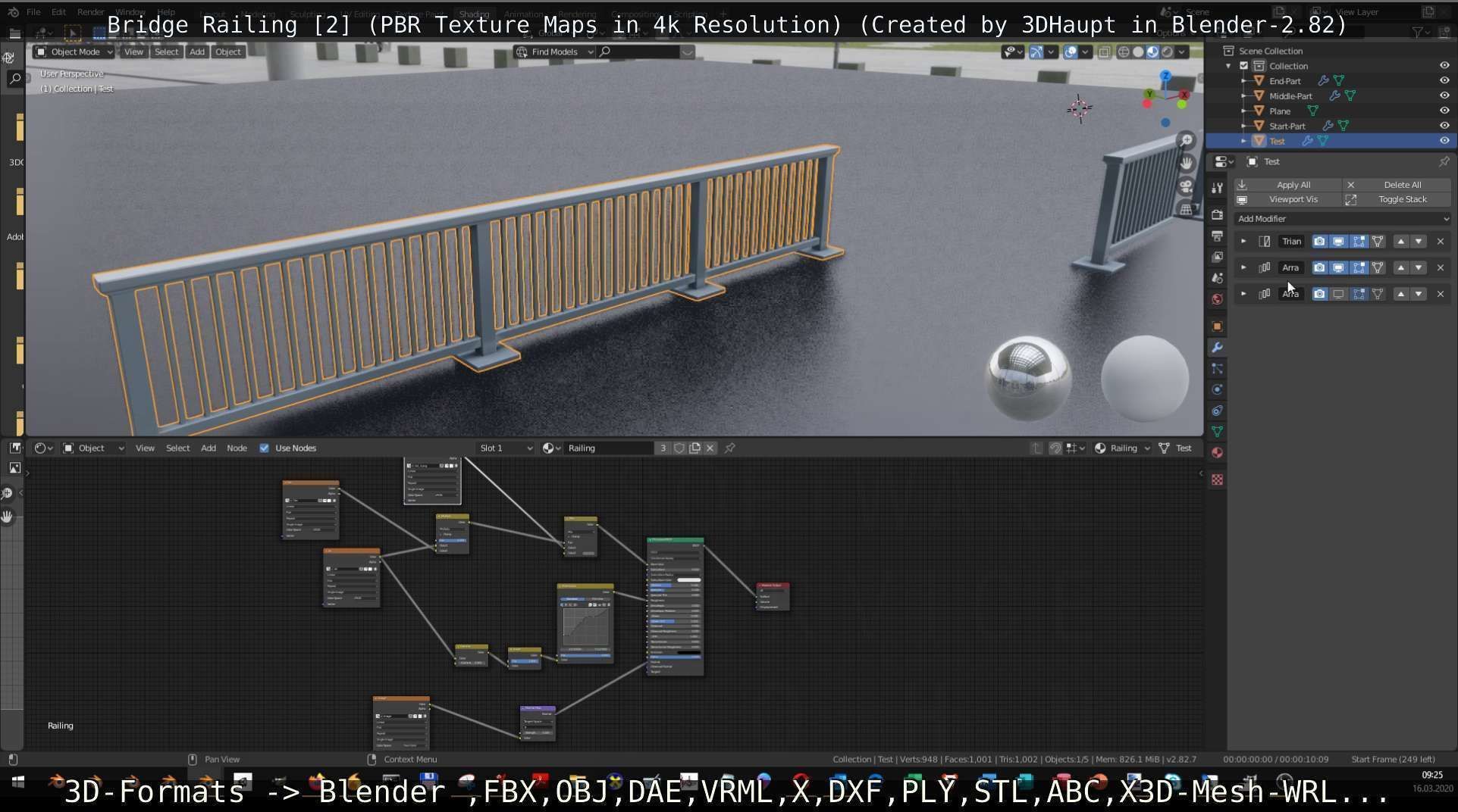 Bridge Railing Components 2 Low-poly 3D model_115