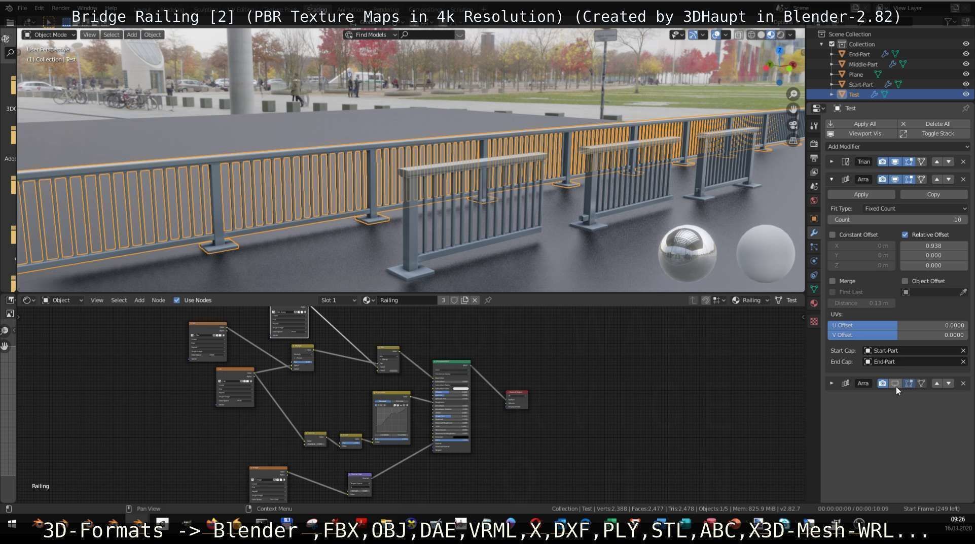 Bridge Railing Components 2 Low-poly 3D model_133