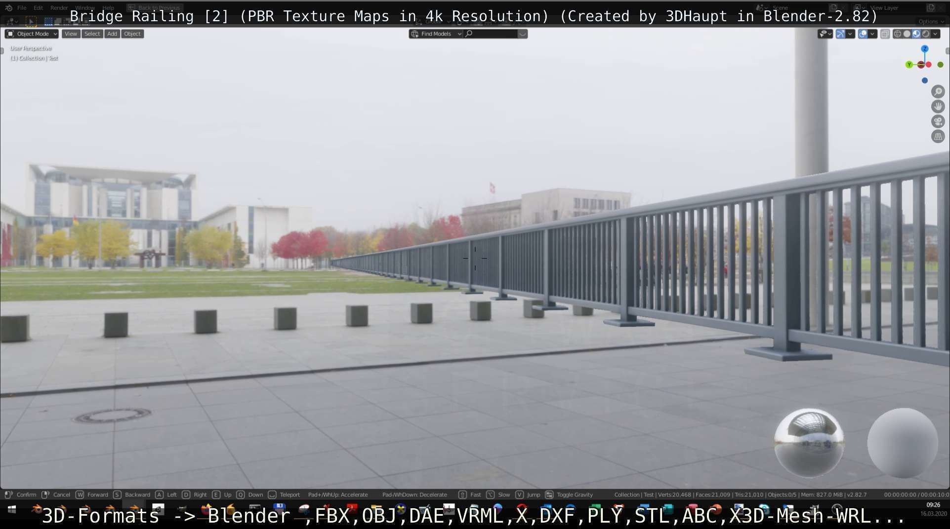 Bridge Railing Components 2 Low-poly 3D model_119