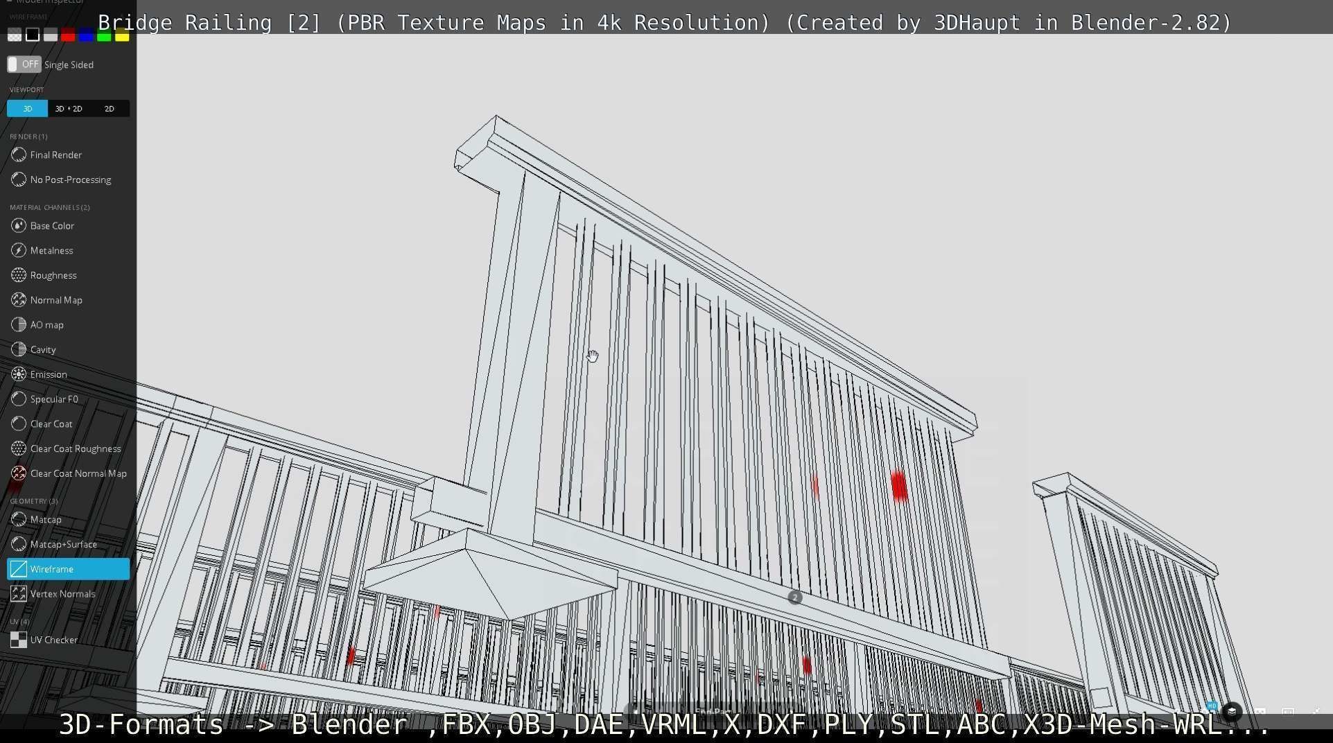 Bridge Railing Components 2 Low-poly 3D model_46