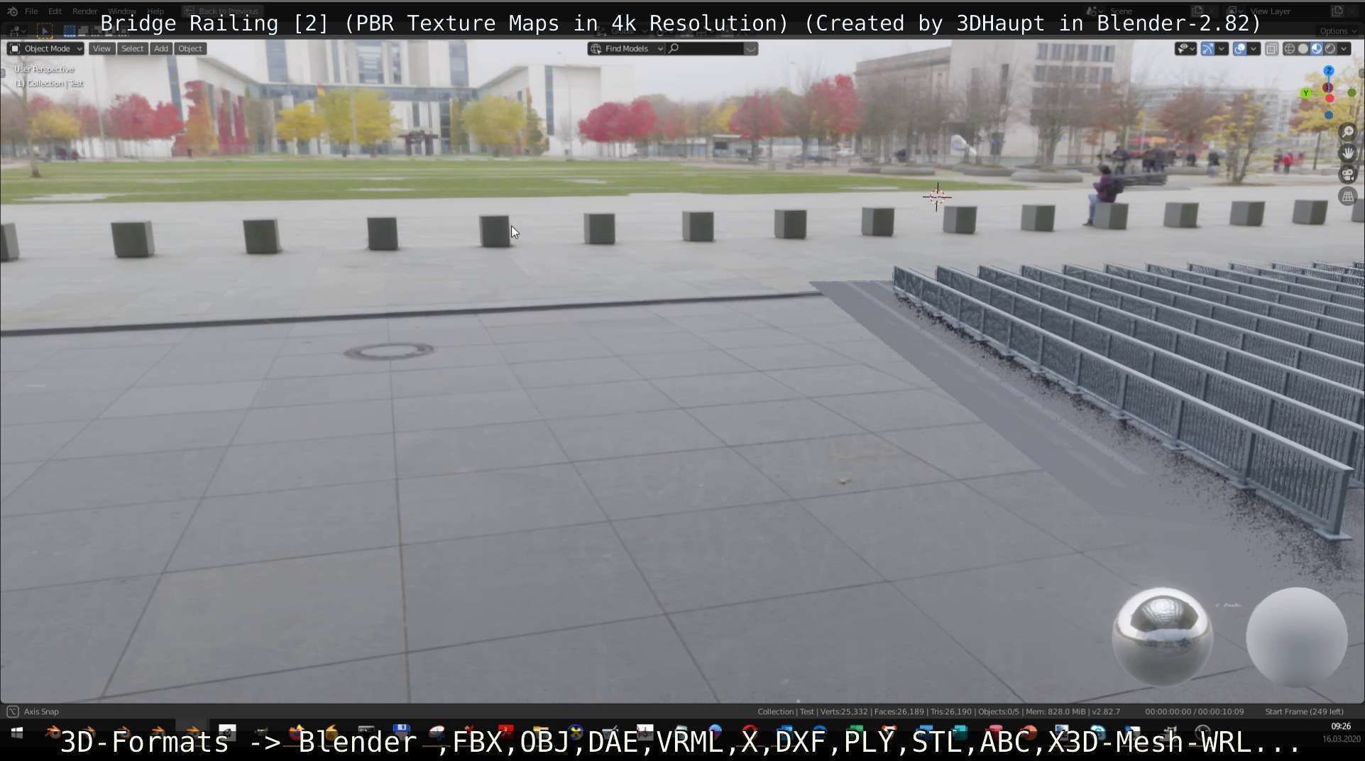 Bridge Railing Components 2 Low-poly 3D model_136