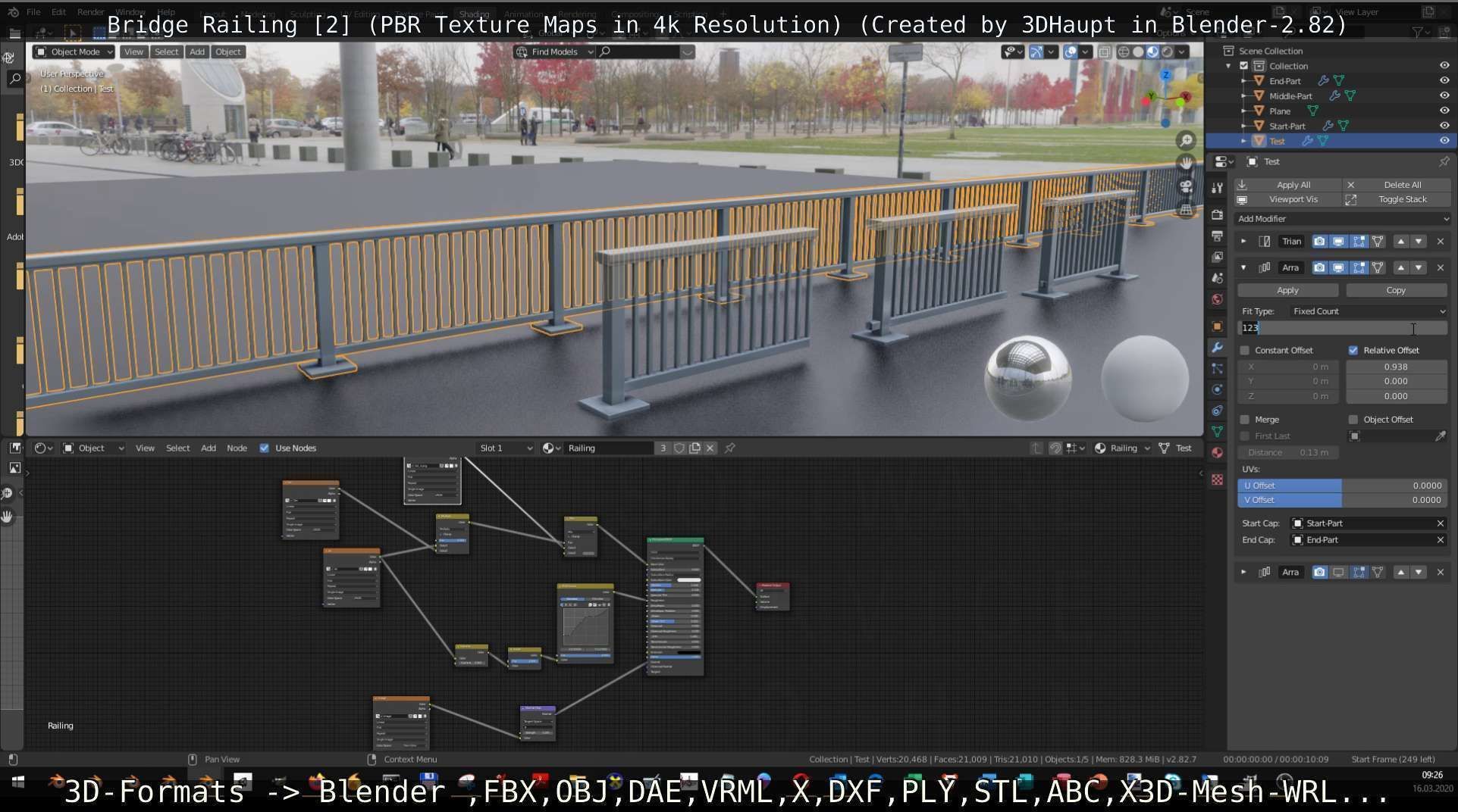 Bridge Railing Components 2 Low-poly 3D model_32