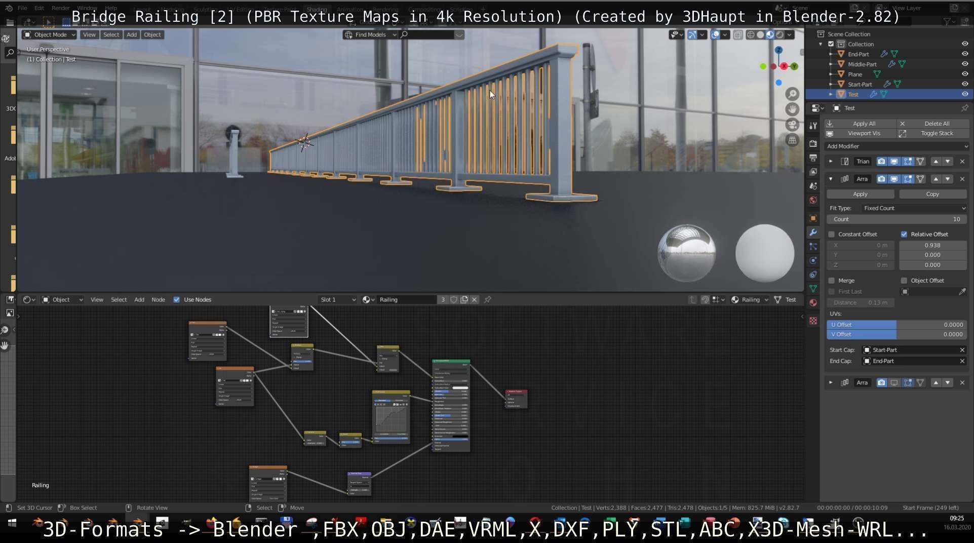 Bridge Railing Components 2 Low-poly 3D model_146