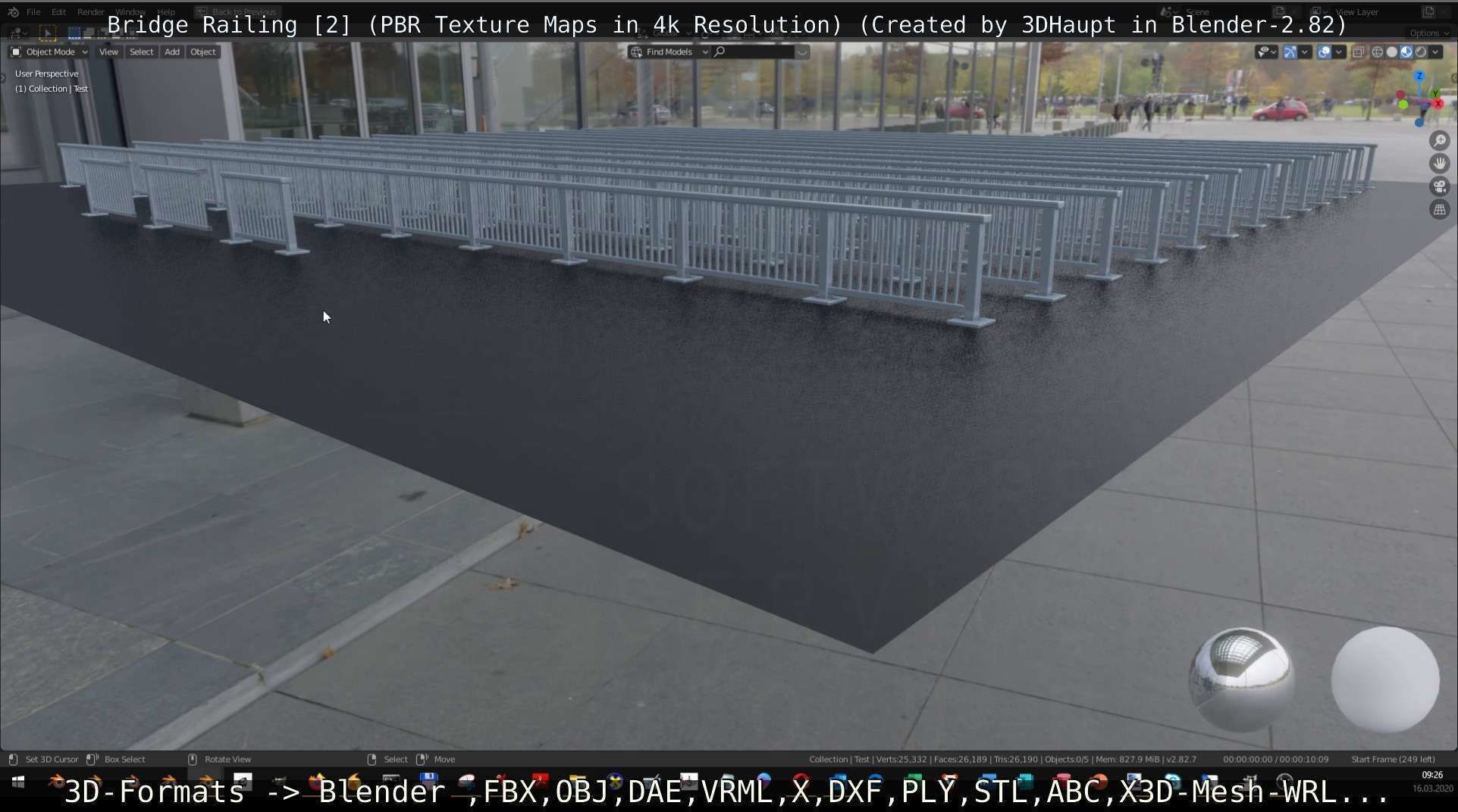 Bridge Railing Components 2 Low-poly 3D model_137