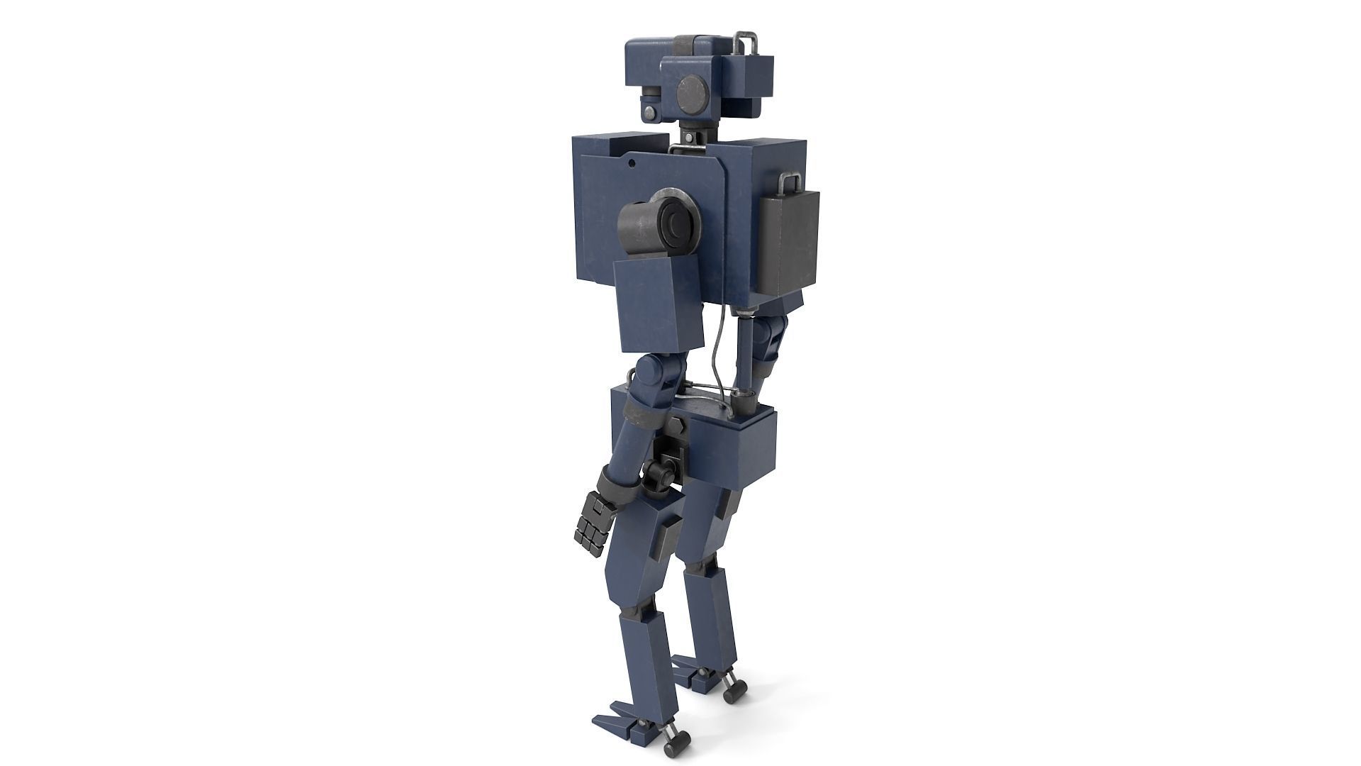 Blue Robot 3D model_6