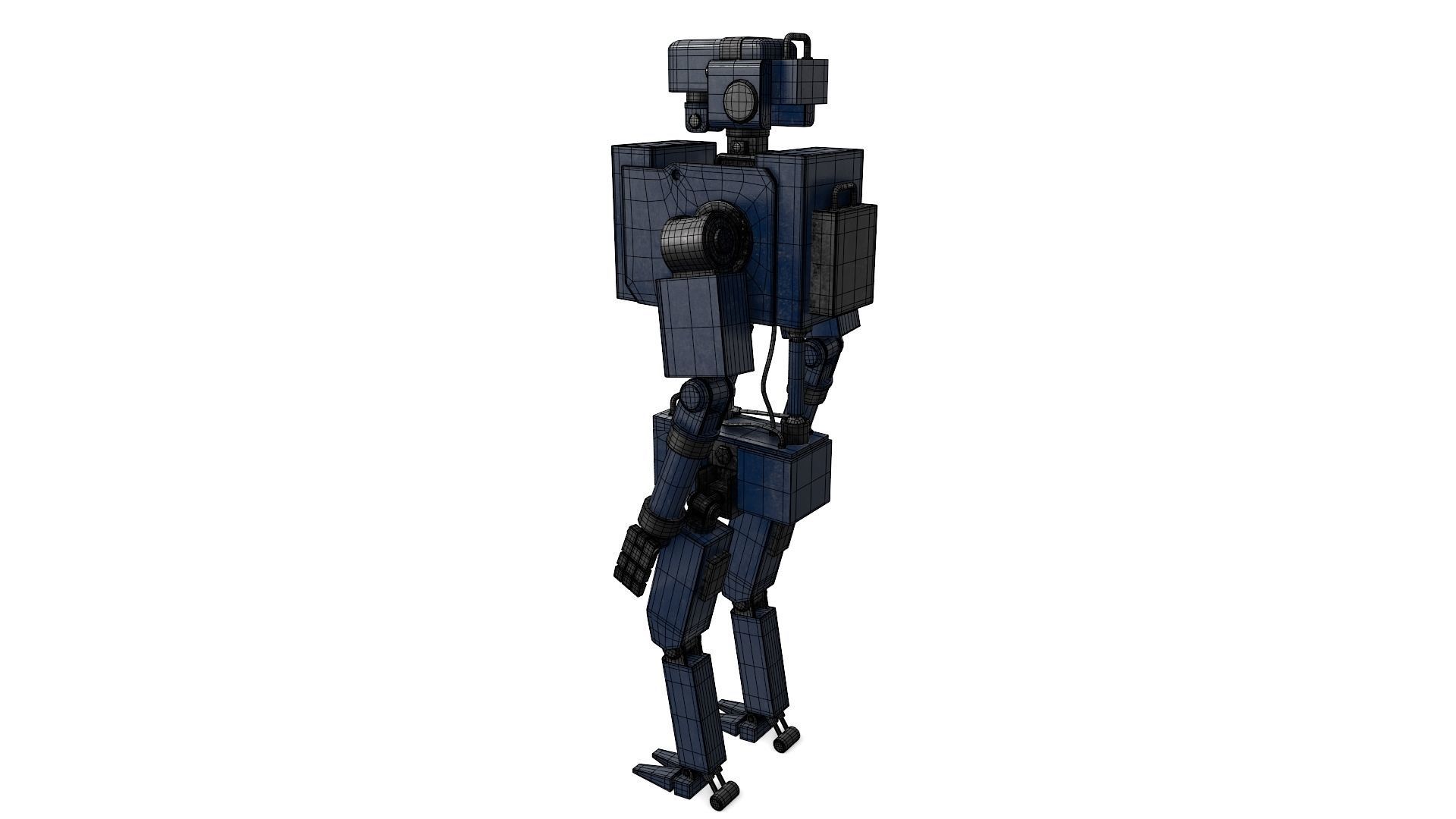 Blue Robot 3D model_7