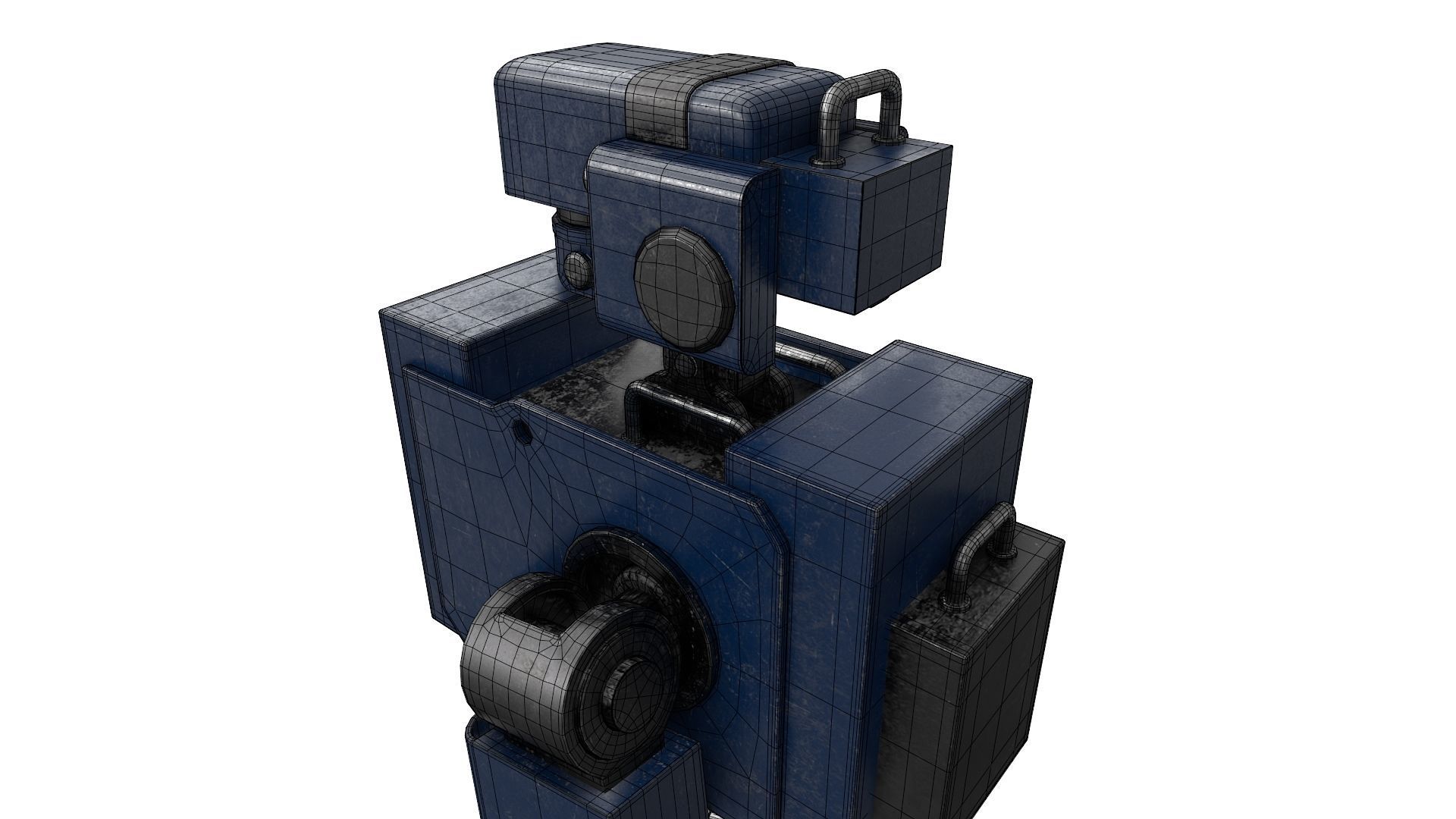 Blue Robot 3D model_19