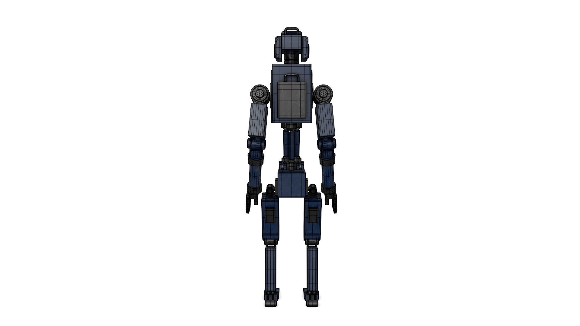 Blue Robot 3D model_15