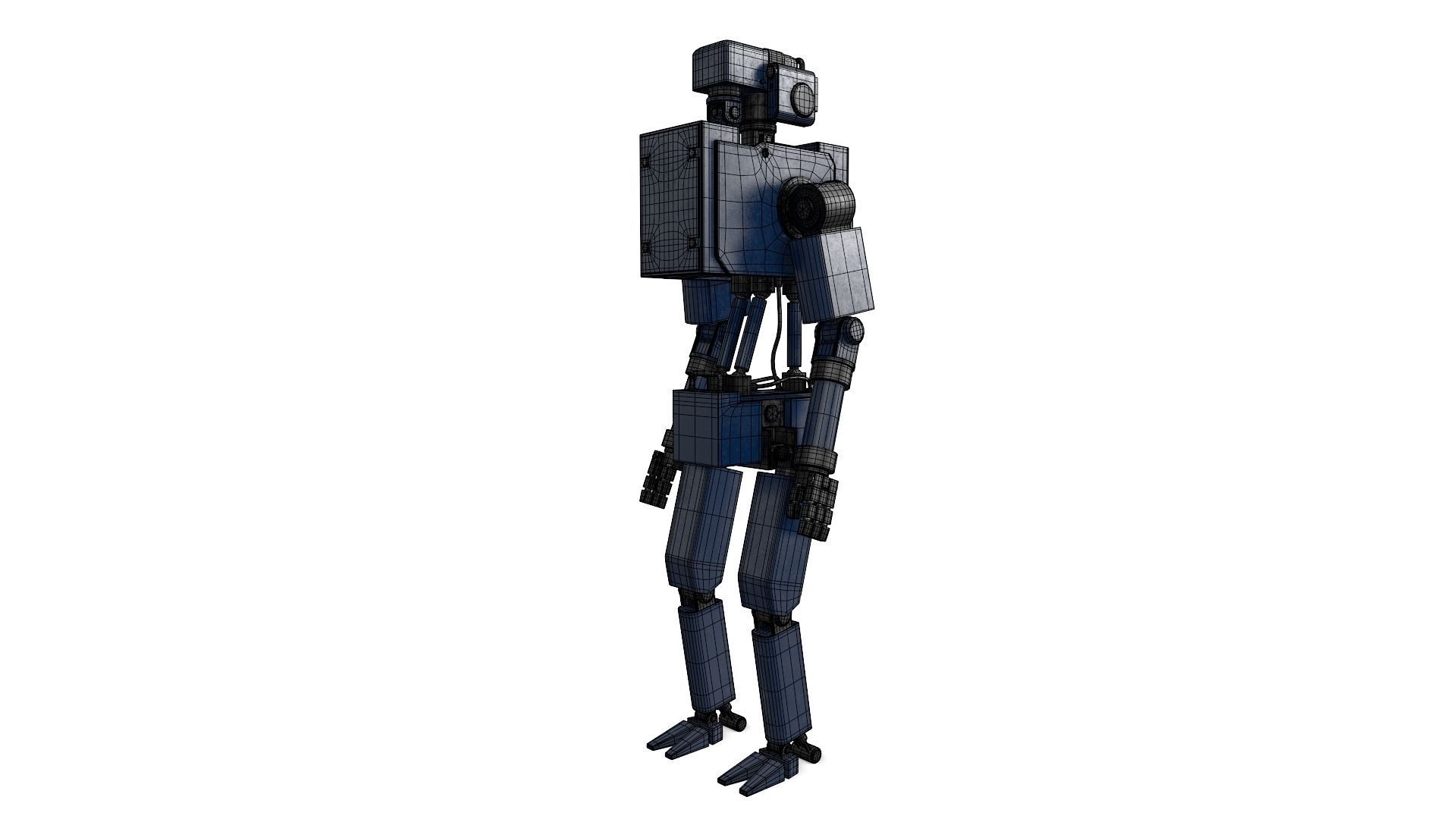 Blue Robot 3D model_1