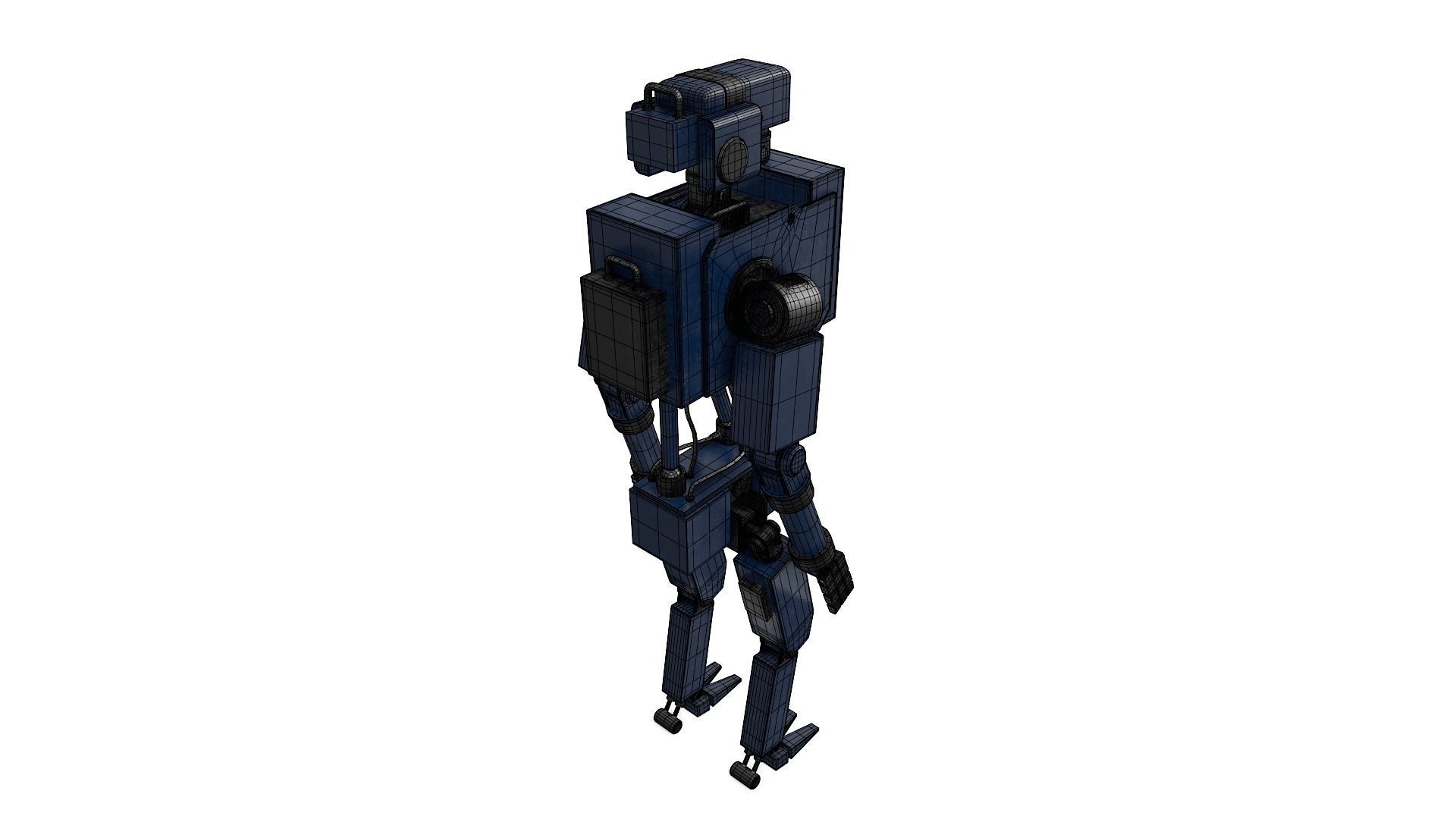 Blue Robot 3D model_11