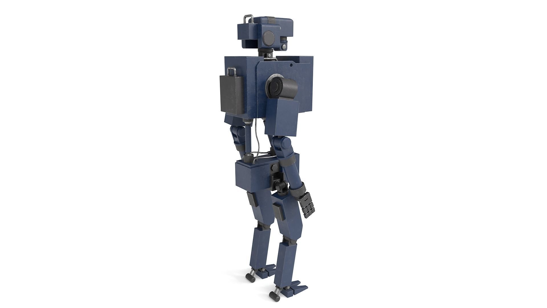 Blue Robot 3D model_2