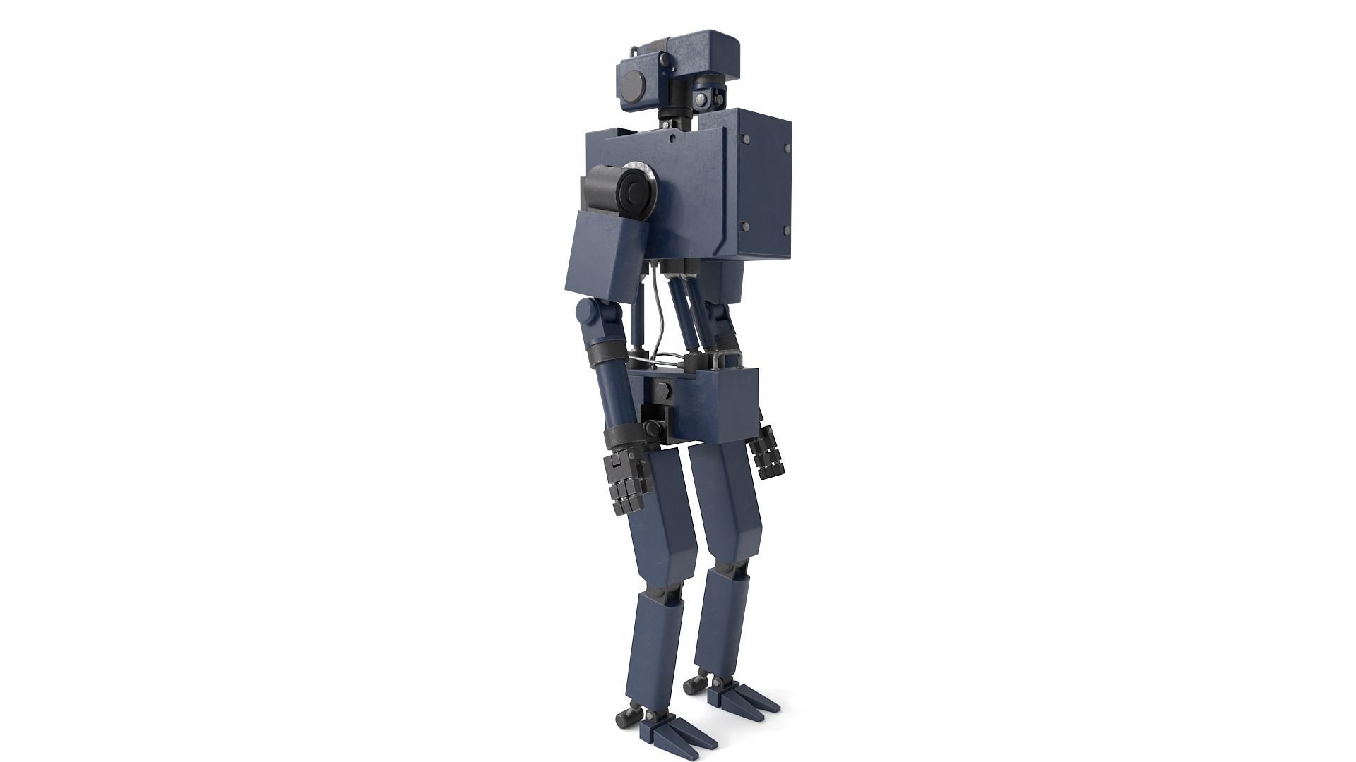 Blue Robot 3D model_4