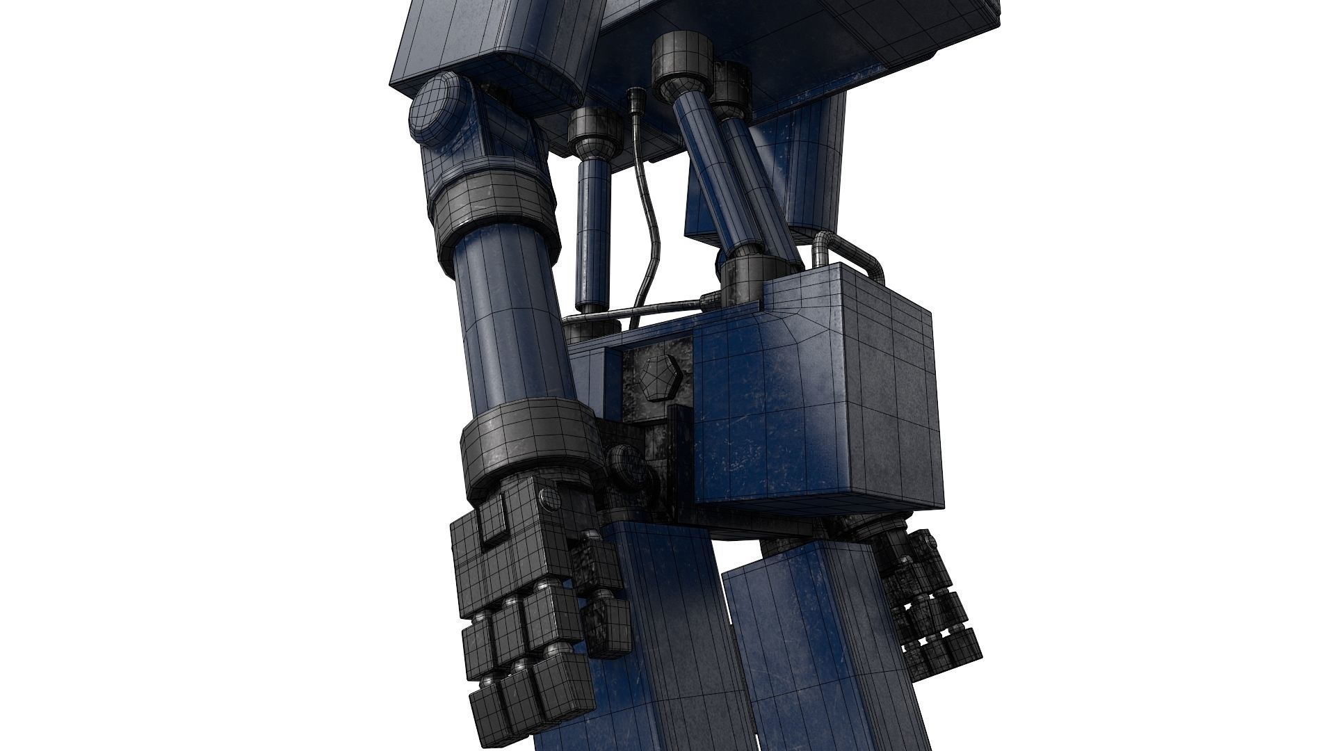 Blue Robot 3D model_17